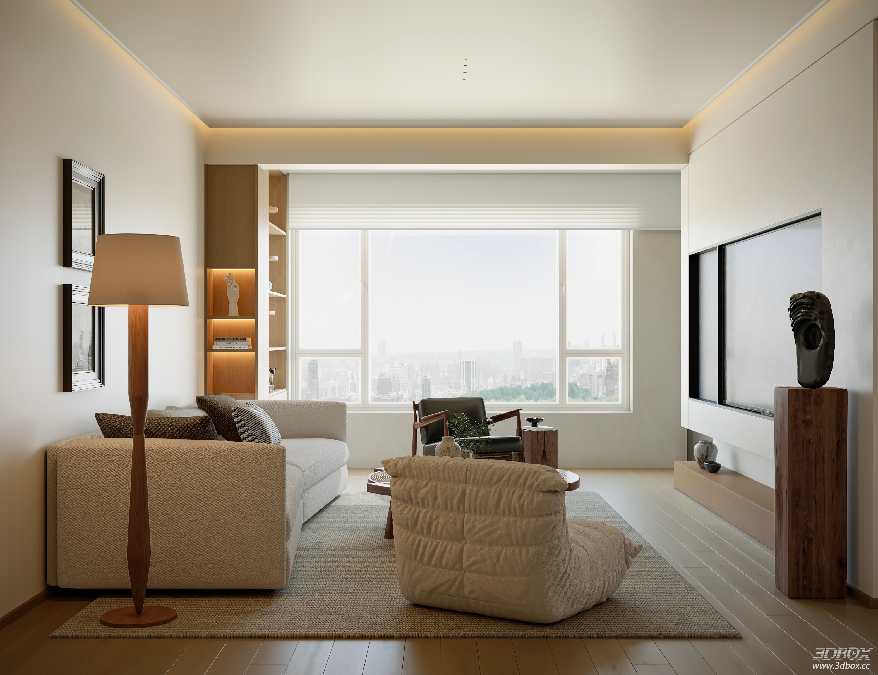 Modern Living Room 3D Model