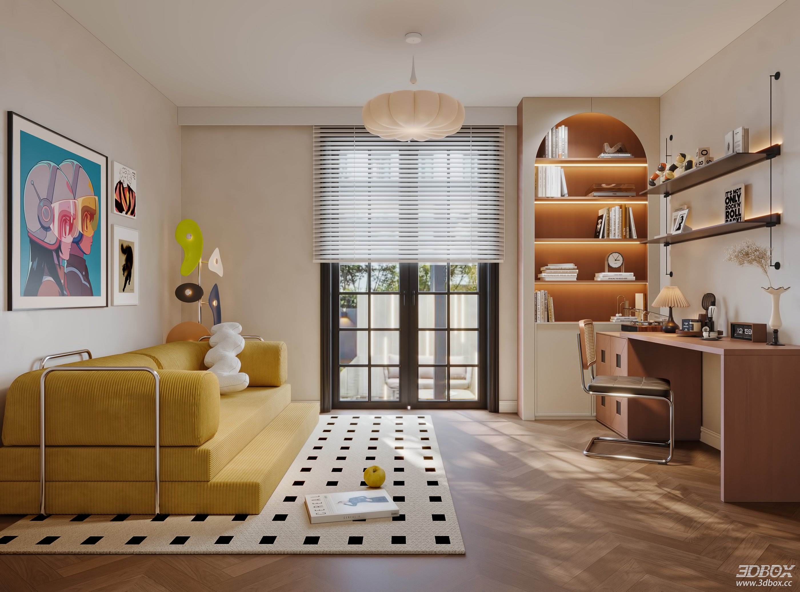 Modern Living Room 3D Model