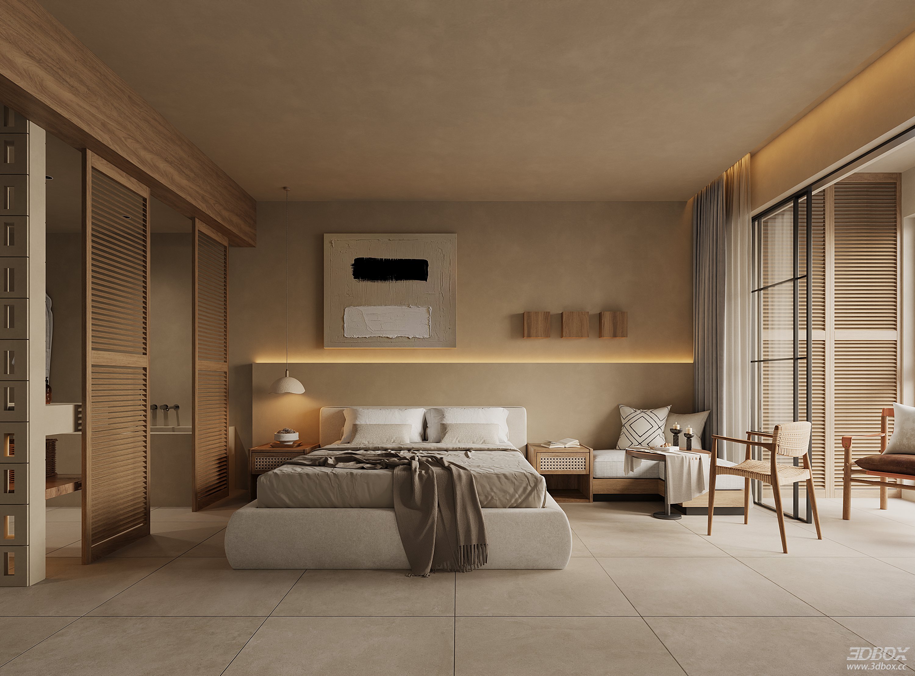 Modern Bedroom 3D Model