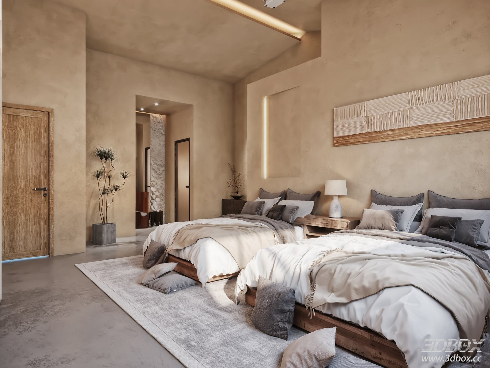 Modern Bedroom 3D Model