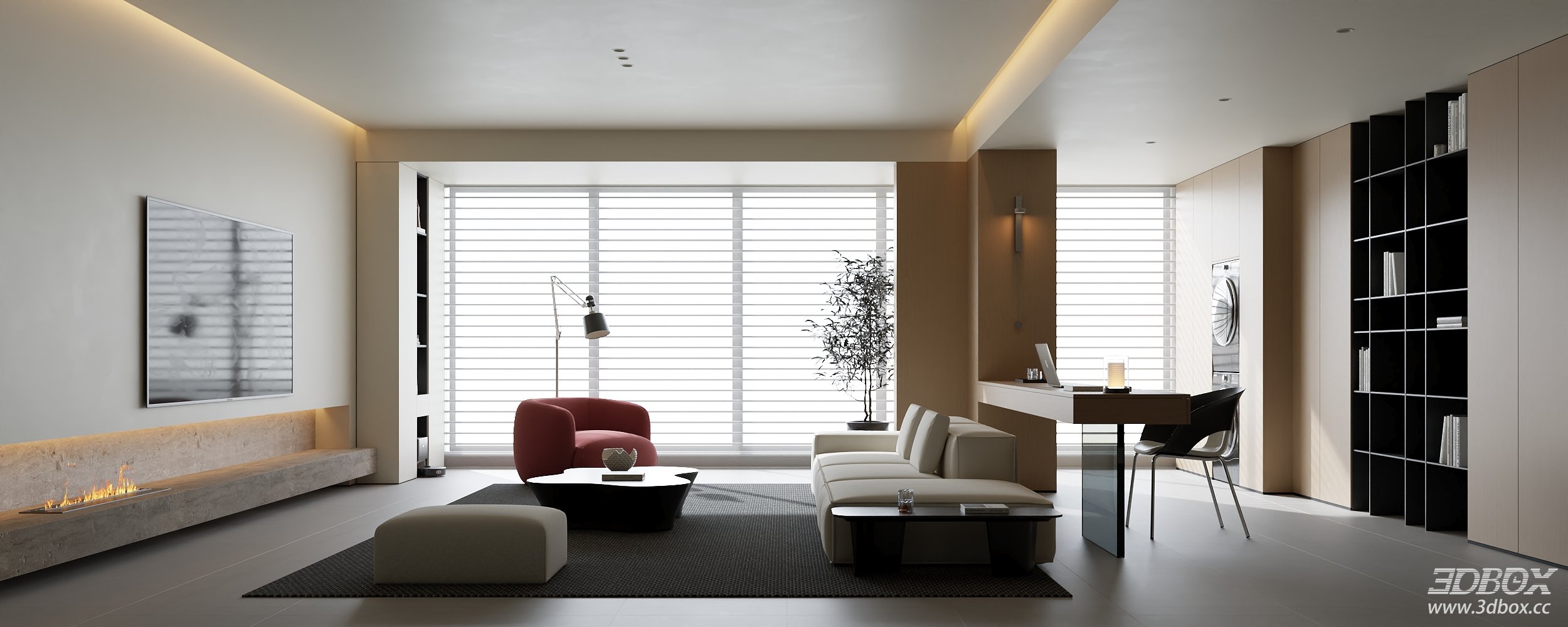 Modern Living Room 3D Model