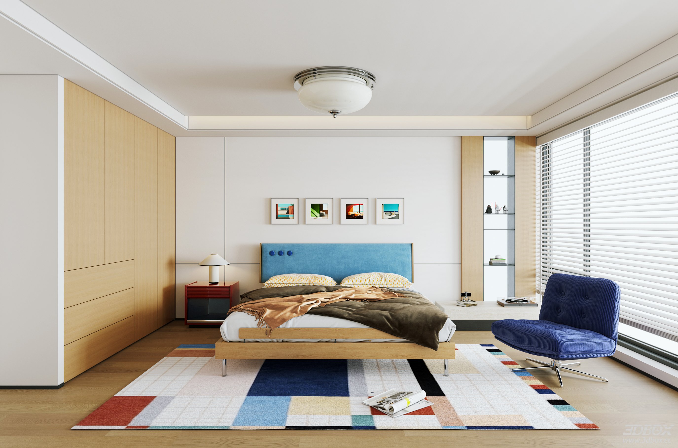 Modern Bedroom 3D Model