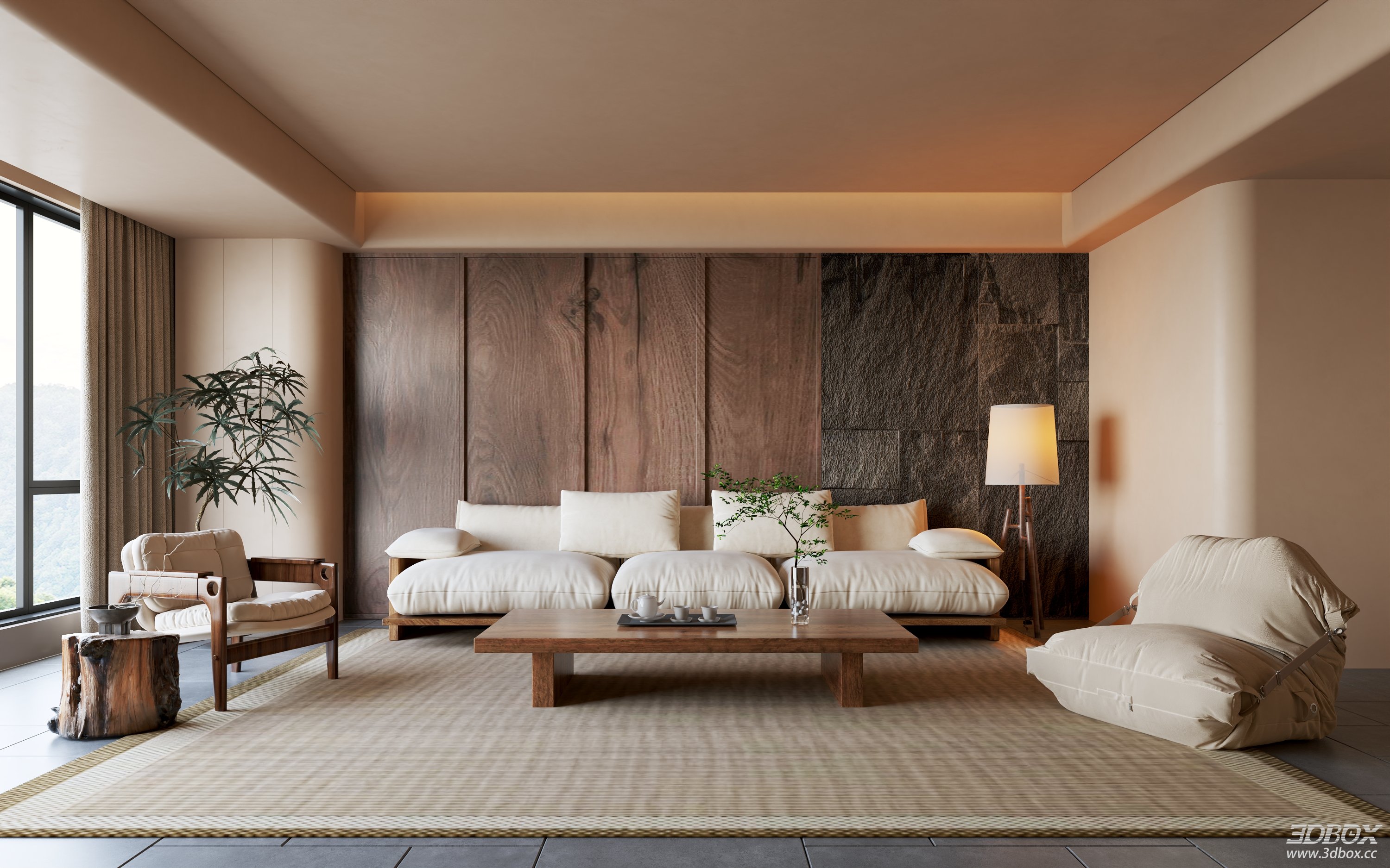 Modern Living Room 3D Model
