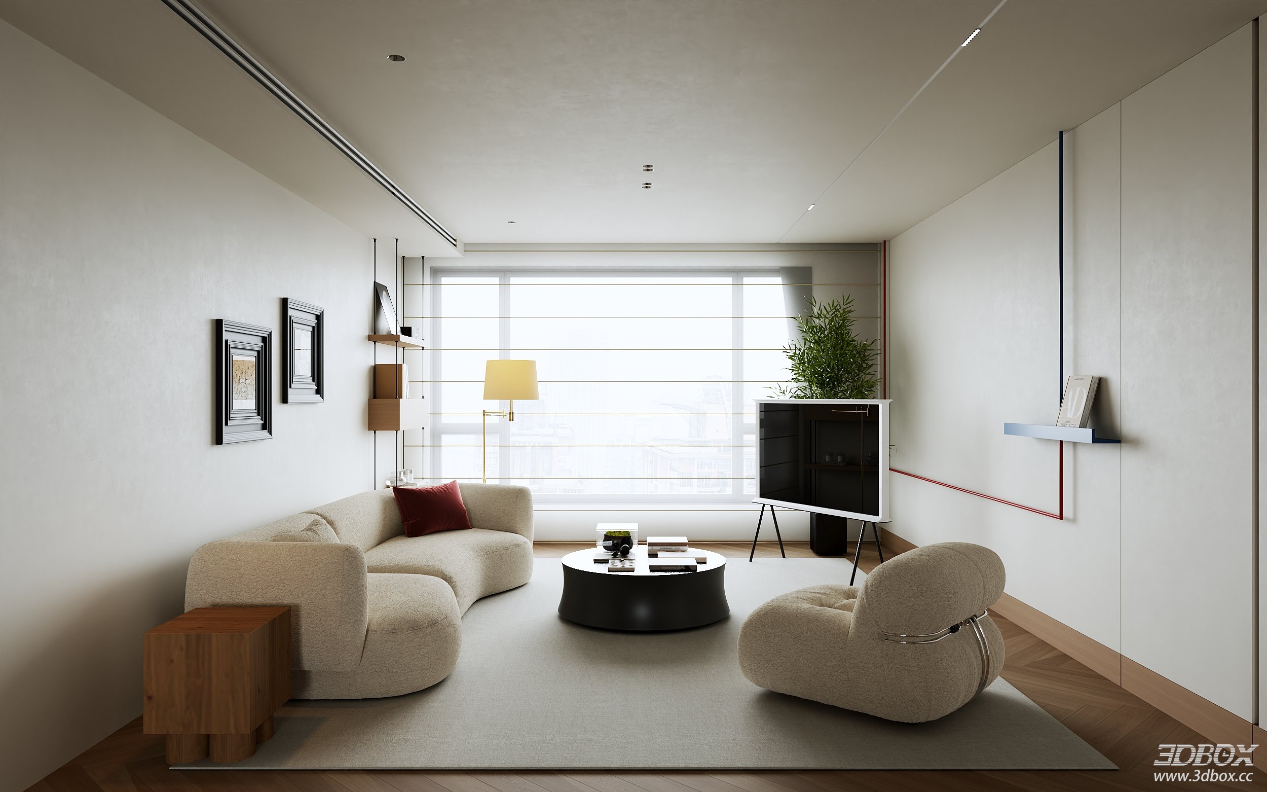 Modern Living Room 3D Model