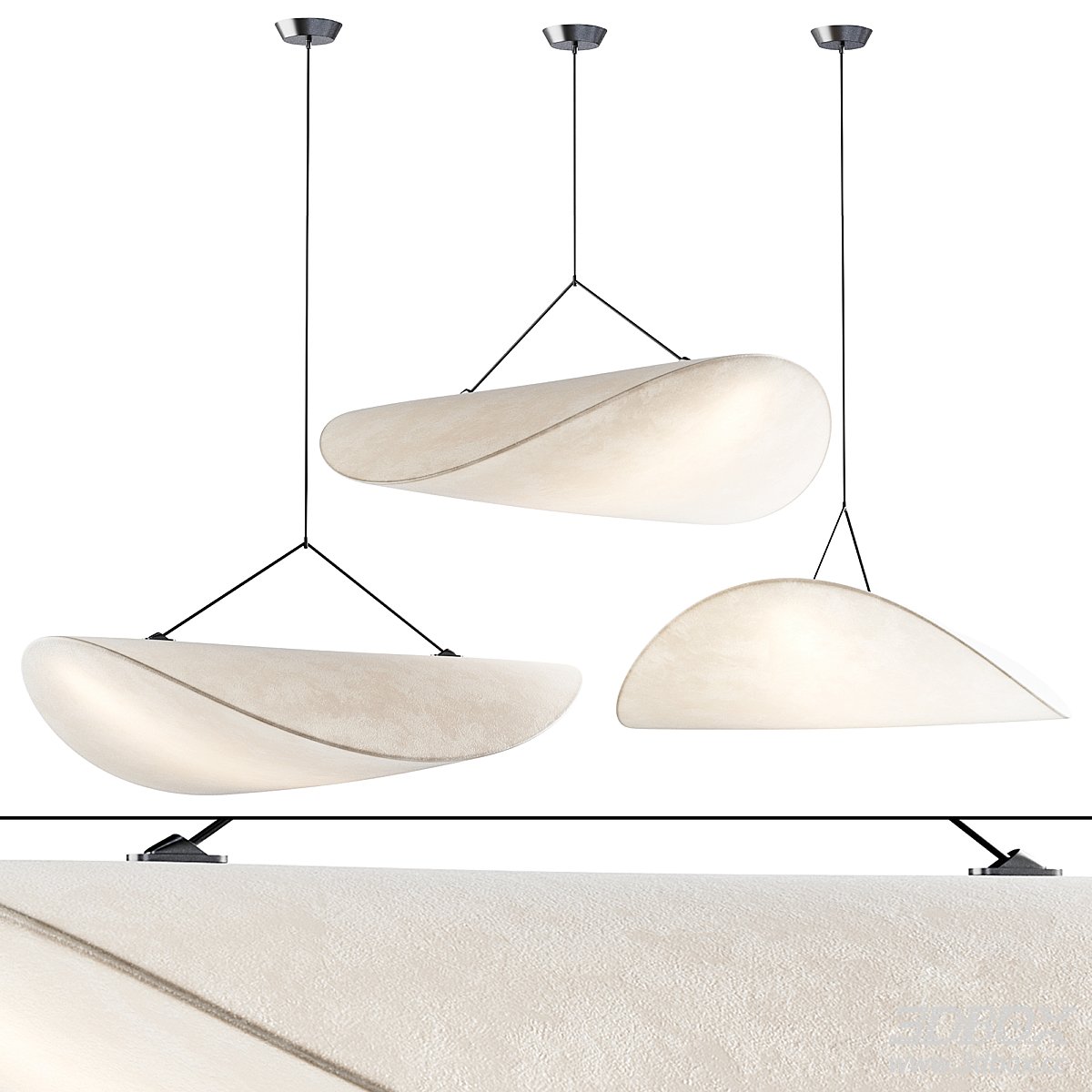 Modern Suspended Neon Light Model