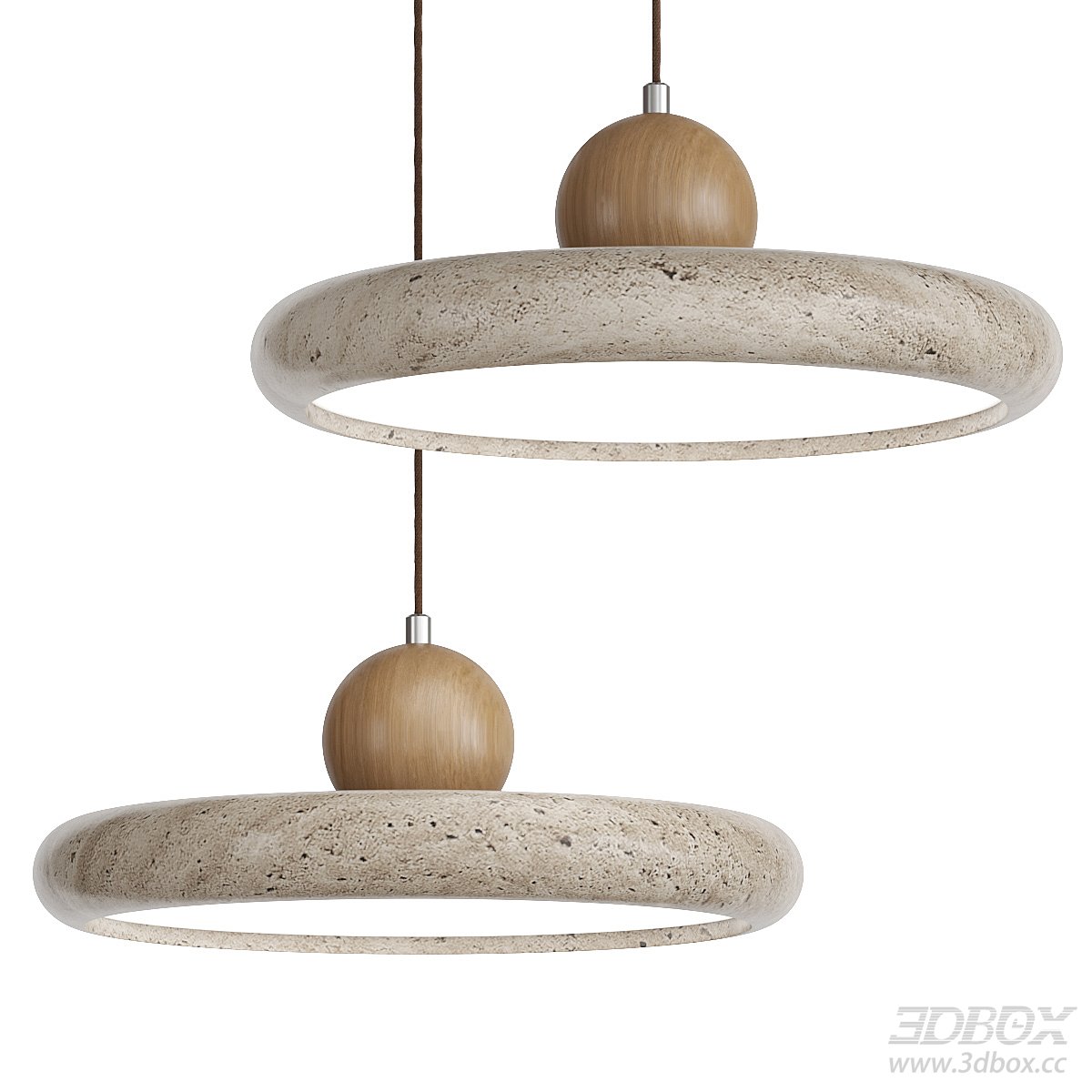 Modern Double - ring Ceiling Lamp