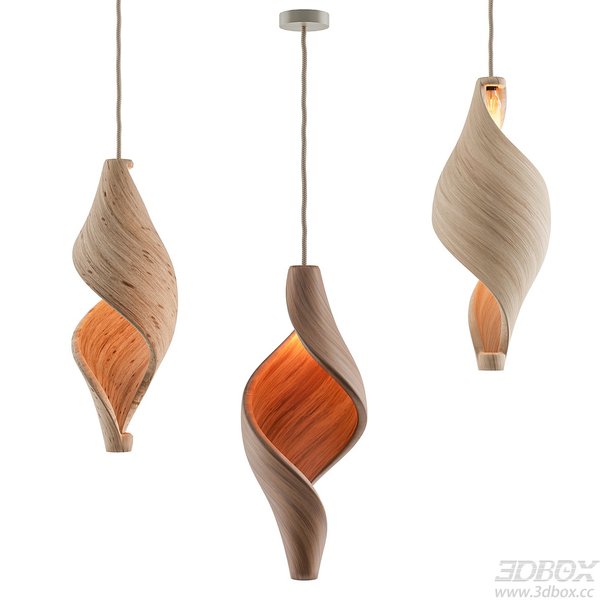 Modern Wooden Pendant Ceiling Lamps