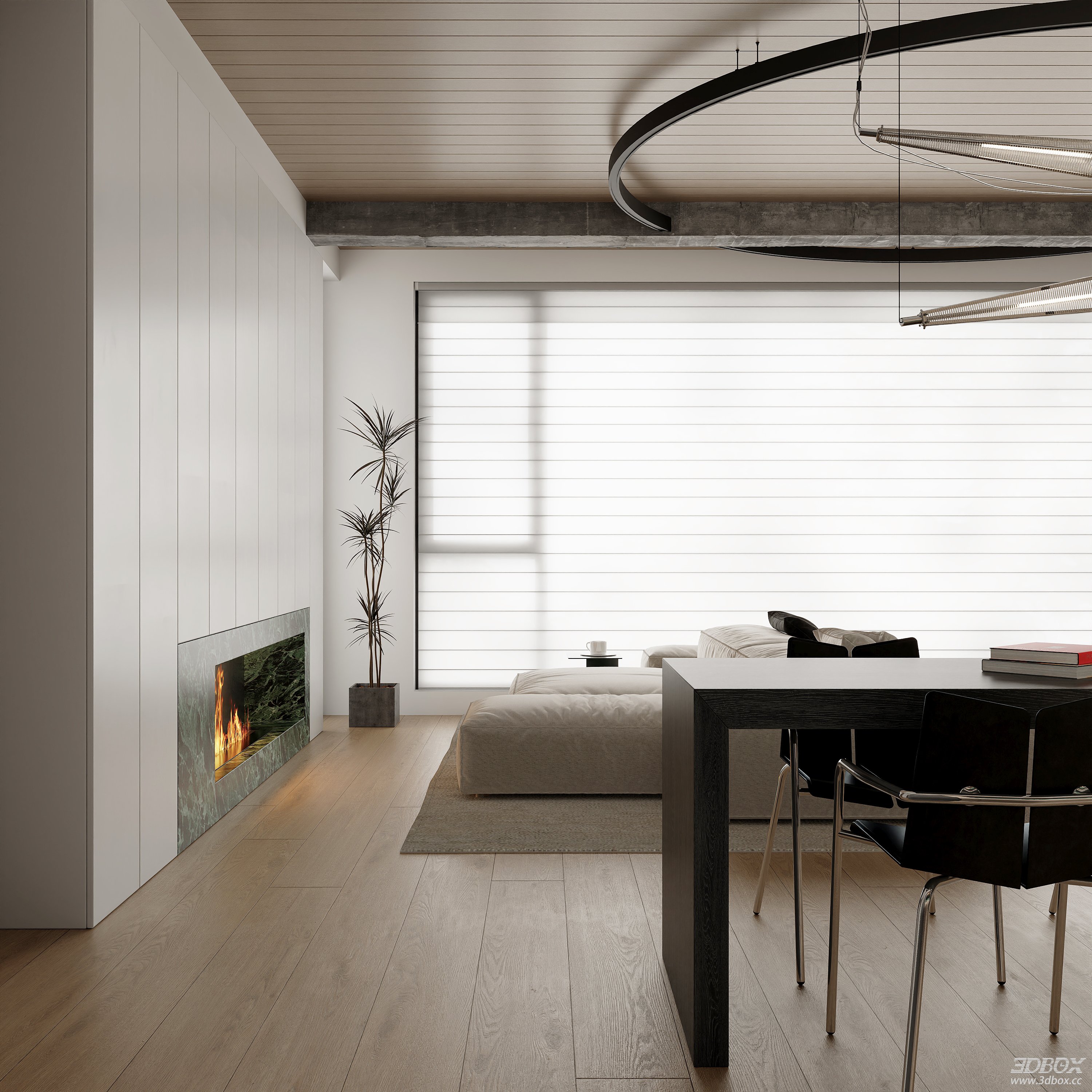 Modern Living Room 3D Model