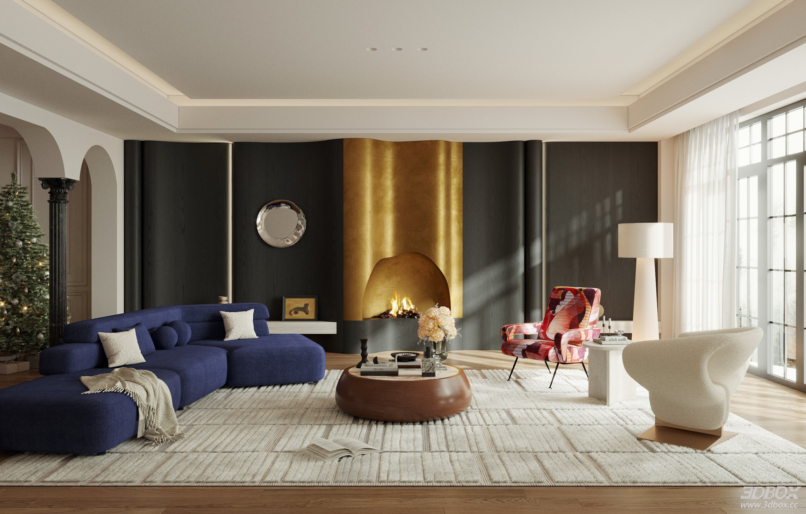 Modern Living Room 3D Model
