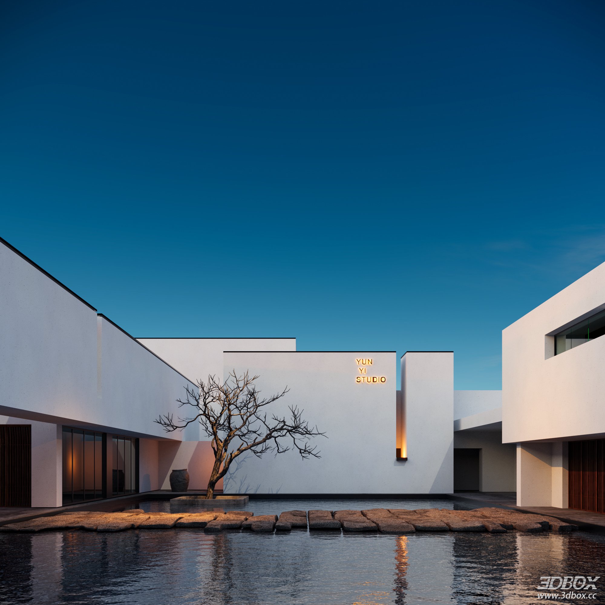Modern Exterior Building 3D Model