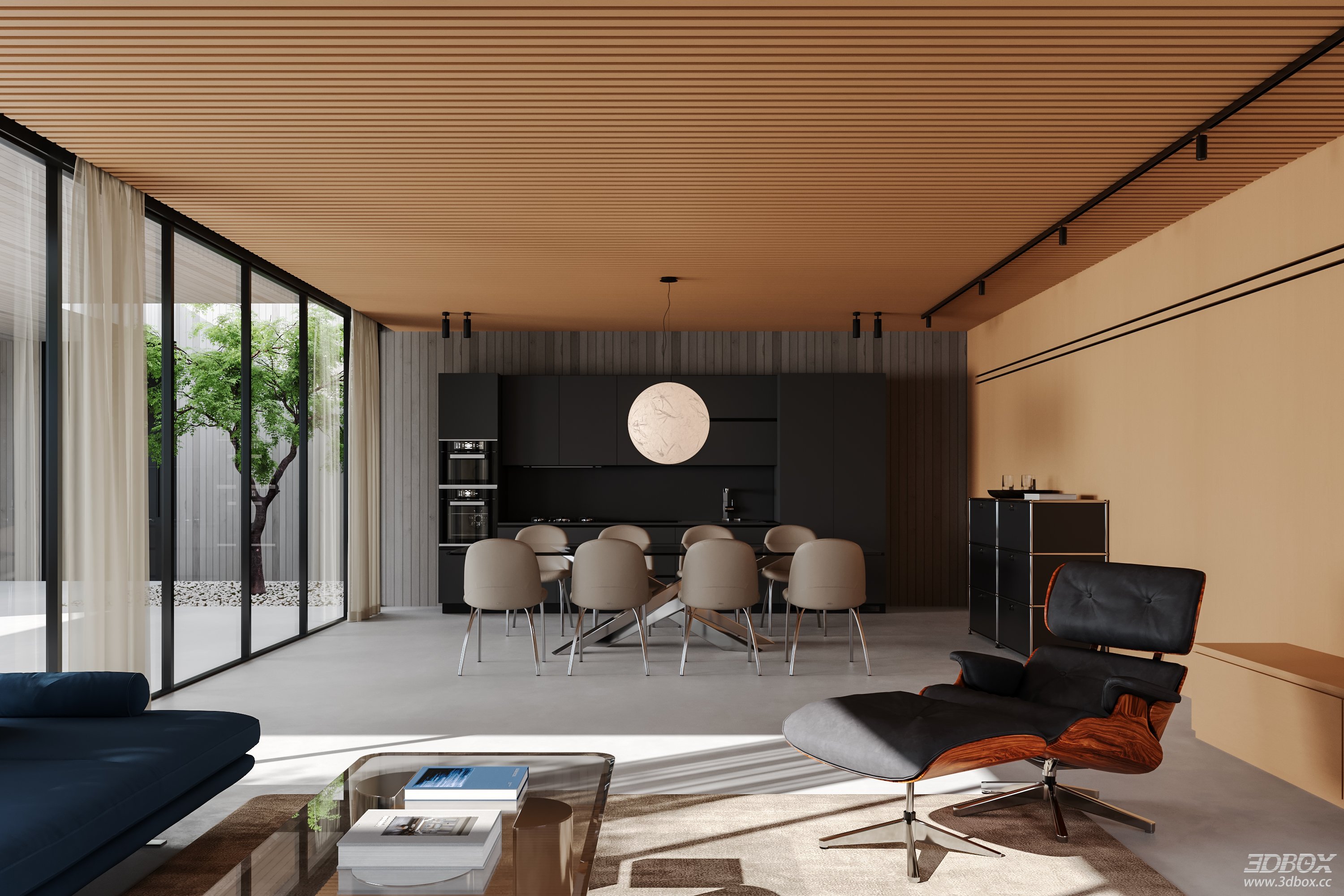 Modern Living - Dining Room 3D Model
