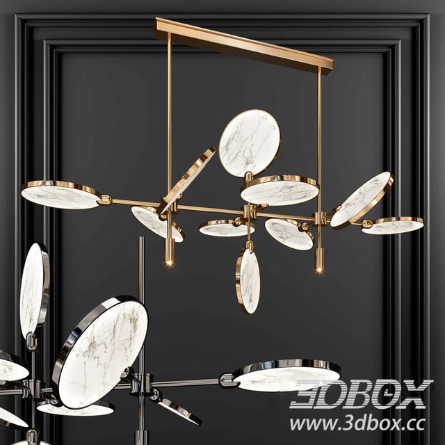 Modern Marble and Metal Ceiling Lamp