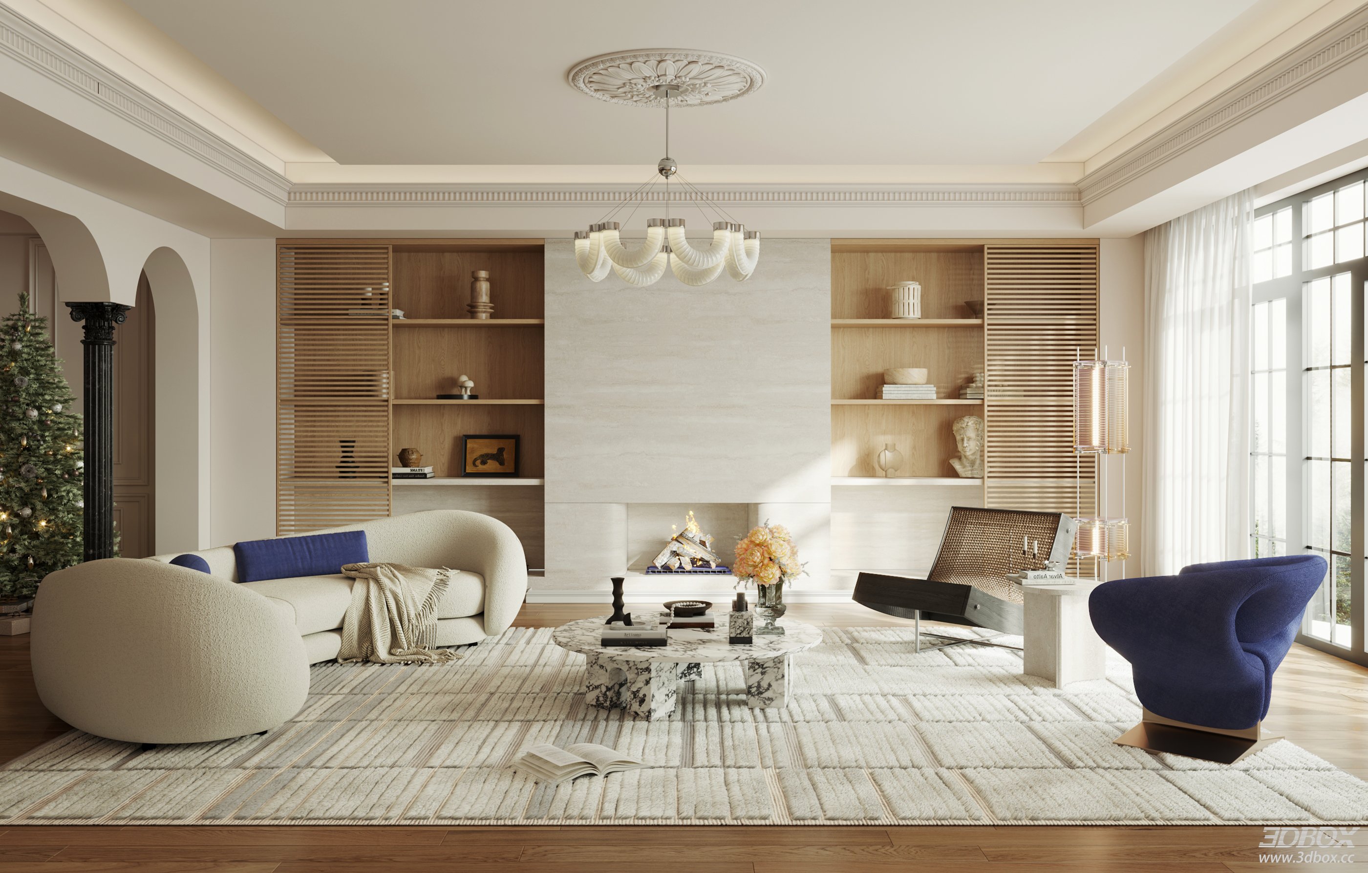 Modern Living Room 3D Model