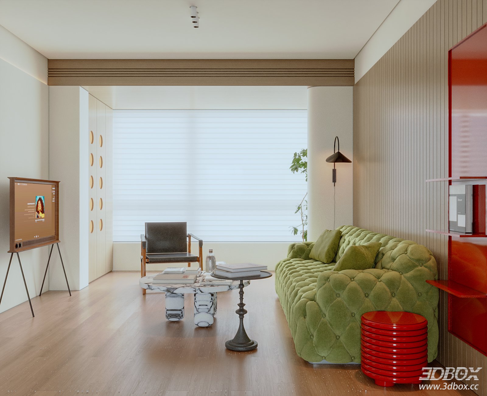Modern Living Room 3D Model
