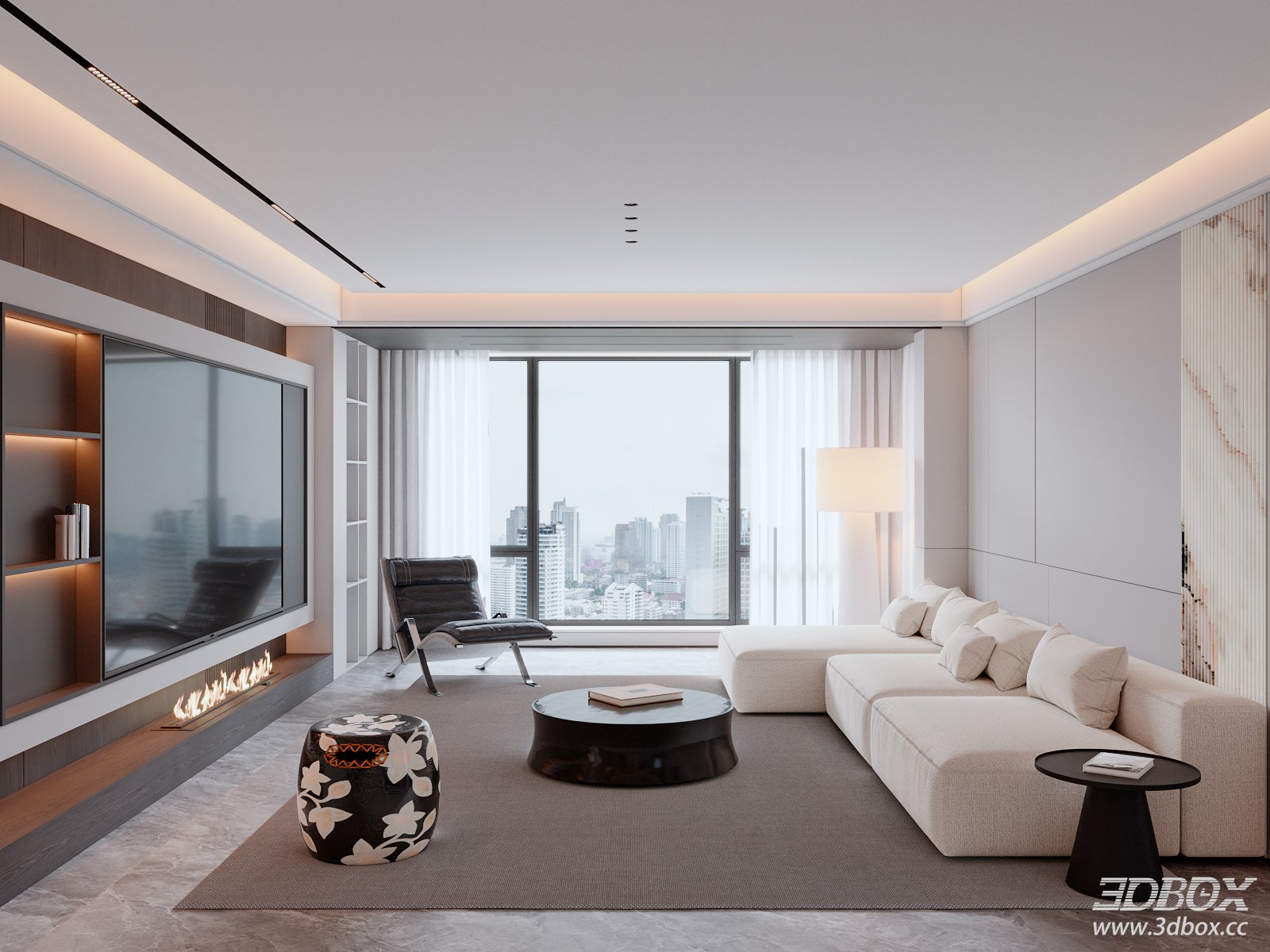 Modern Living Room 3D Model