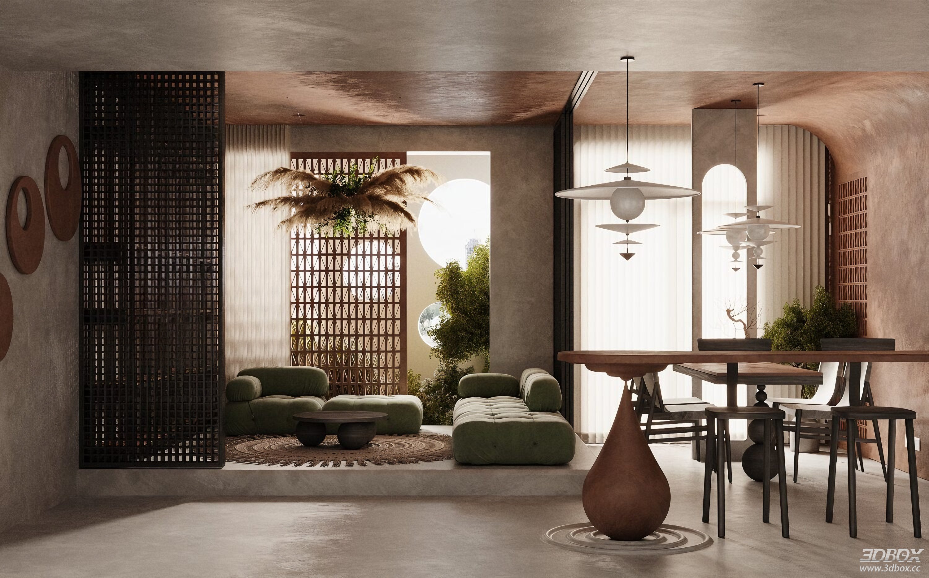 Modern Living Room 3D Model