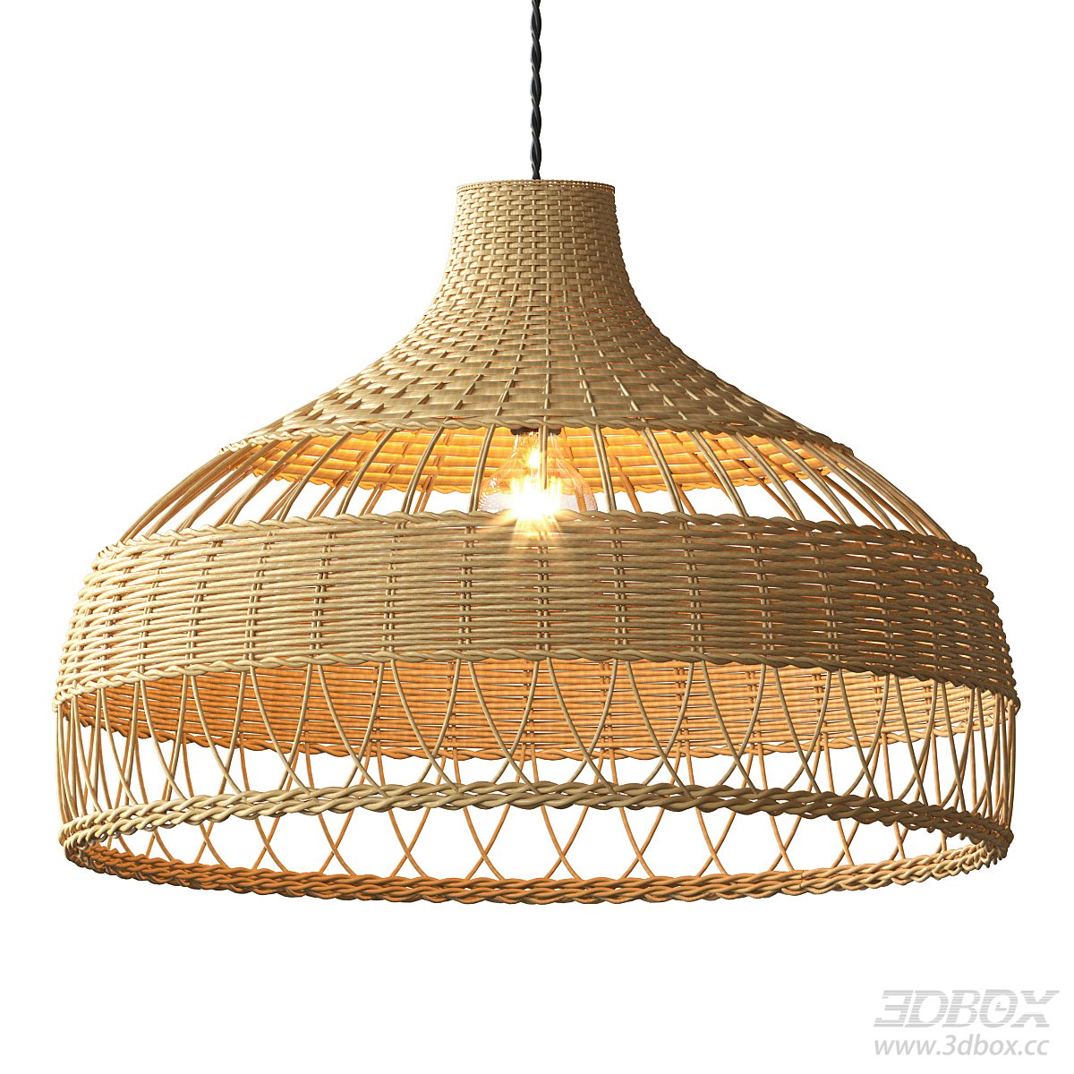 Rattan Ceiling Lamp 3D Model