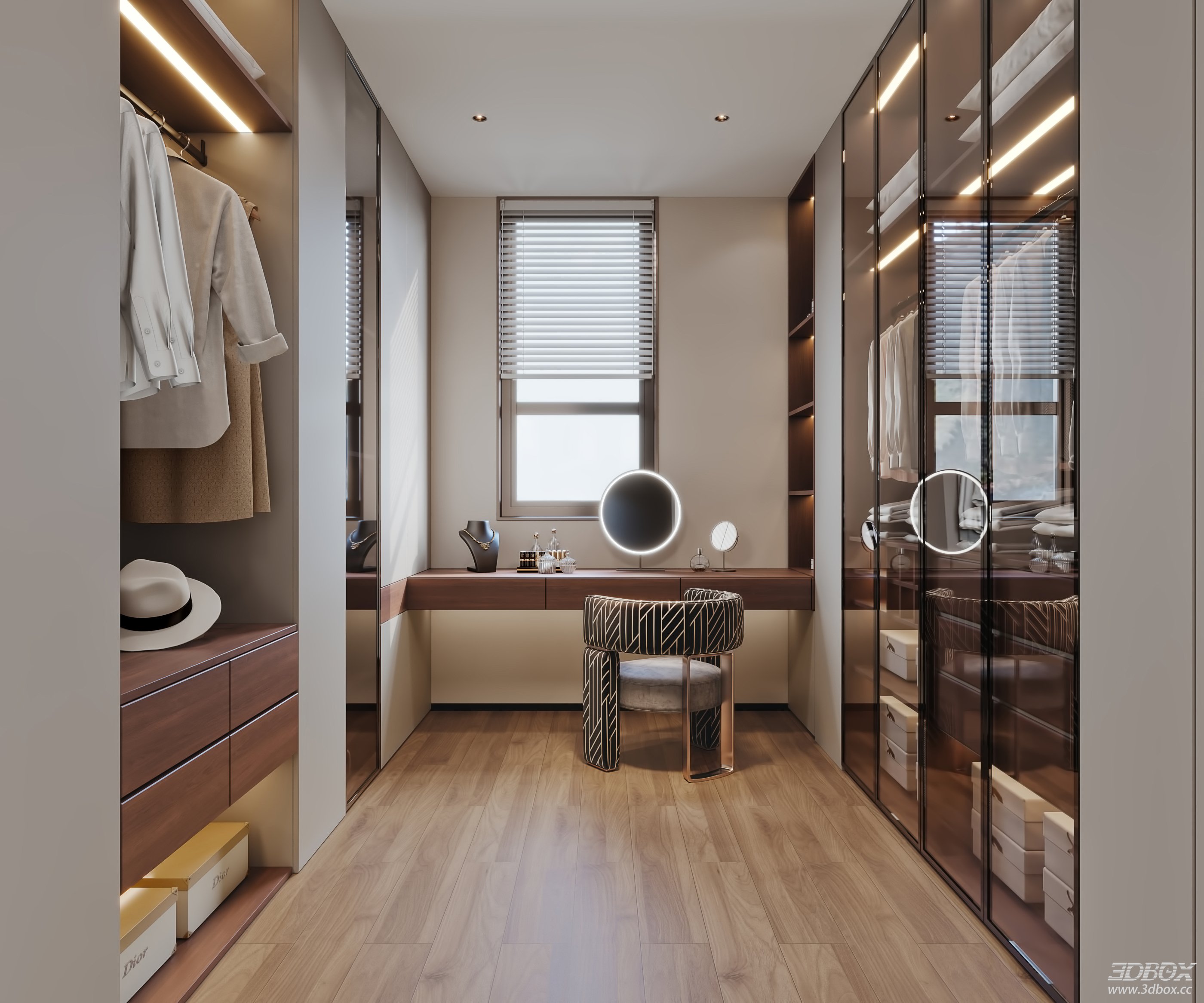 Modern Dressing Room 3D Model