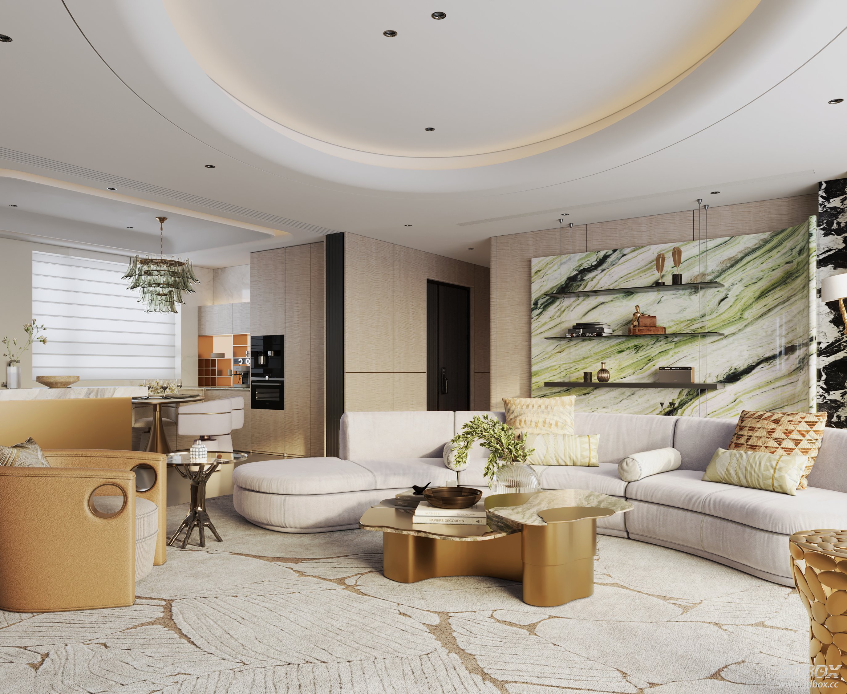 Modern Living Room 3D Model