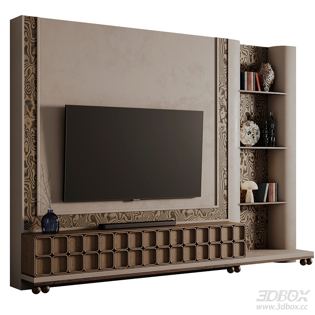 Modern TV Wall Cabinet 3D Model