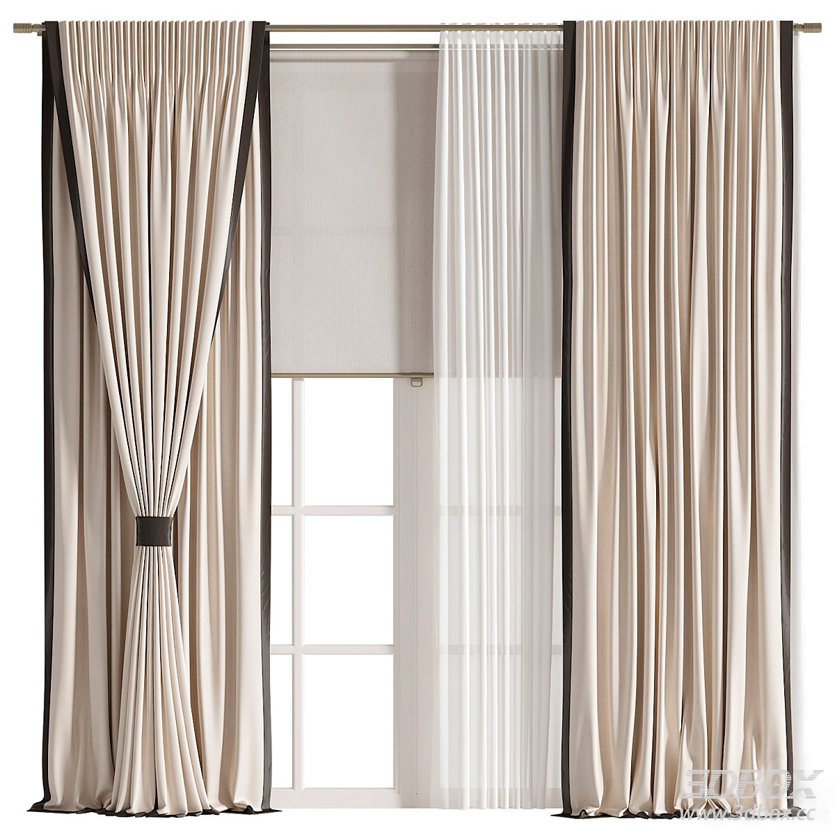 Modern Curtain 3D Model