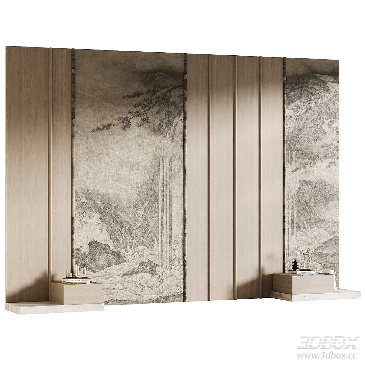 Modern Decorative Wall and Shelf Set