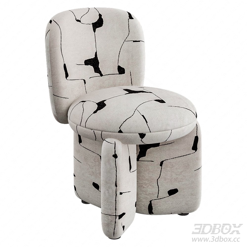 Unique Patterned Soft Chair 3D Model