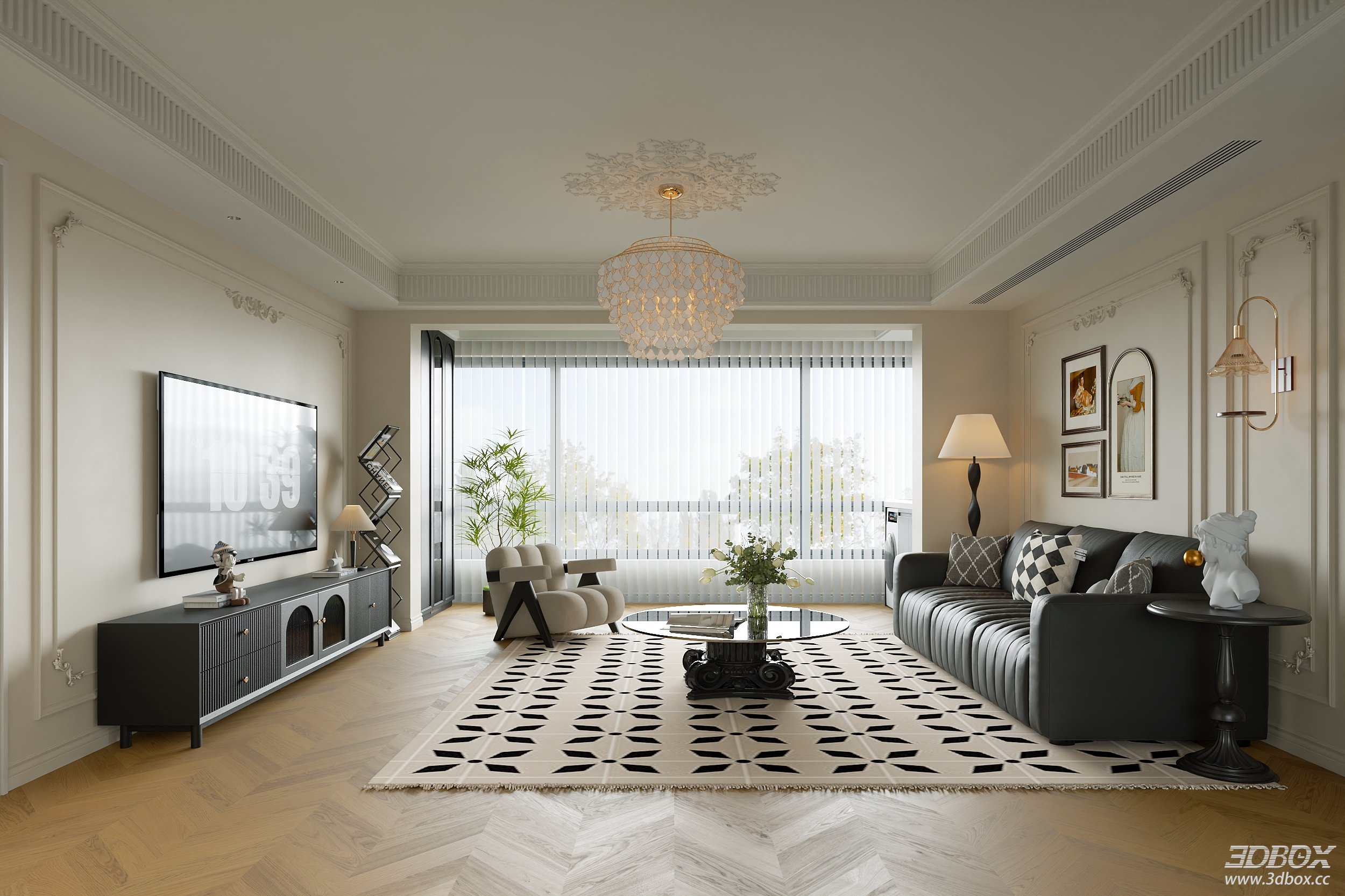 Modern Living Room 3D Model
