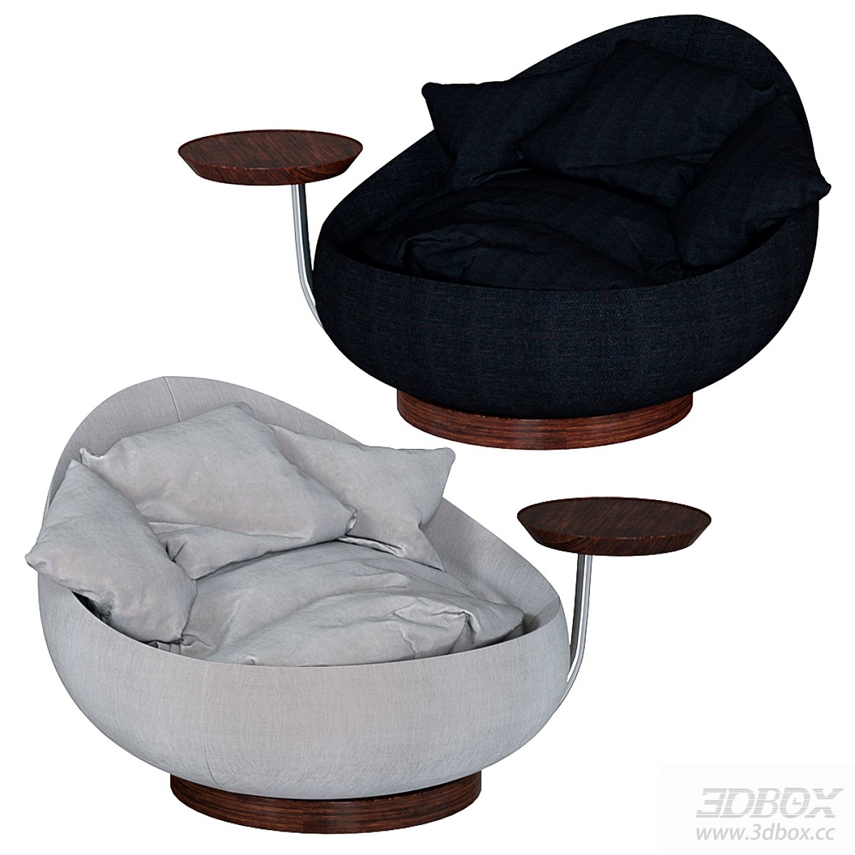 Modern Single Sofa with Side Table