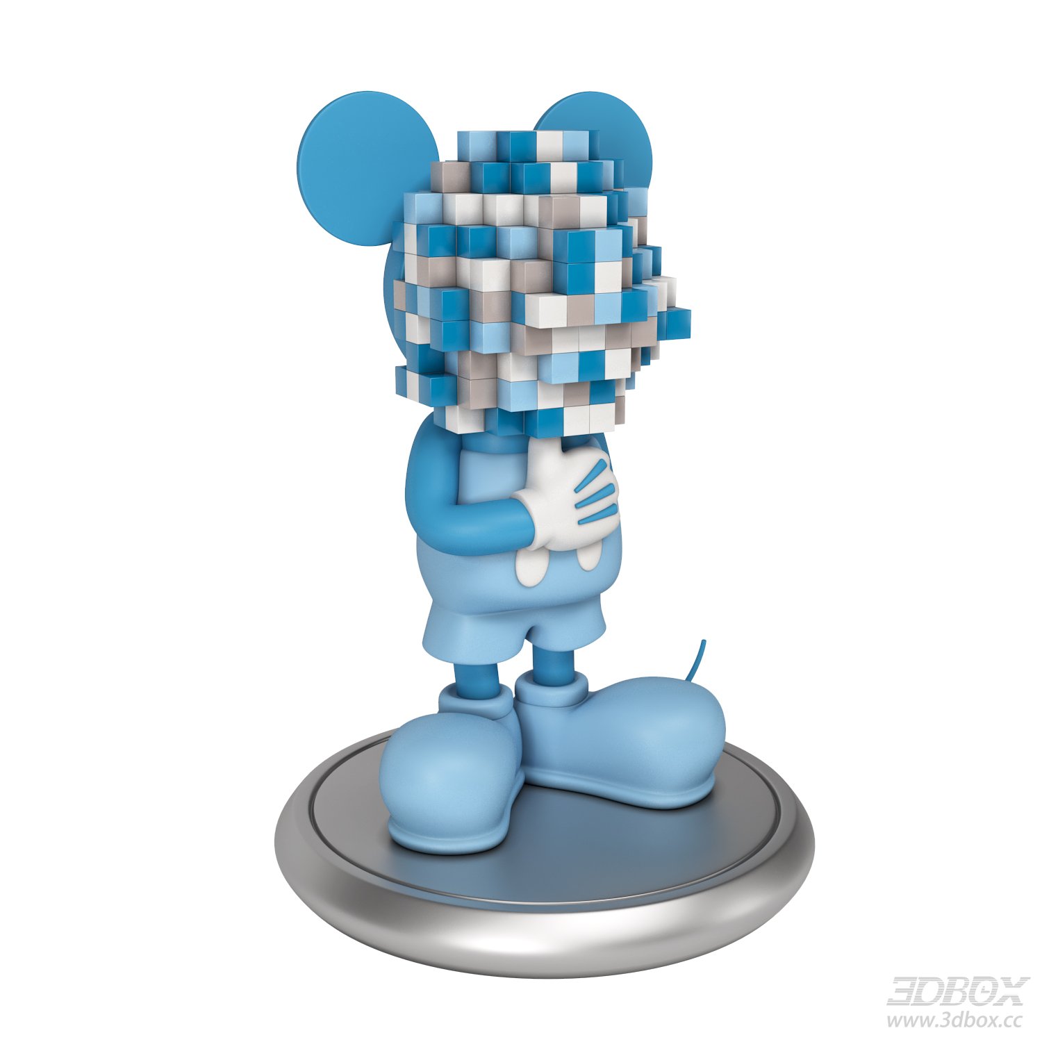 Pixel - Style Mouse - shaped Sculpture 3D Model