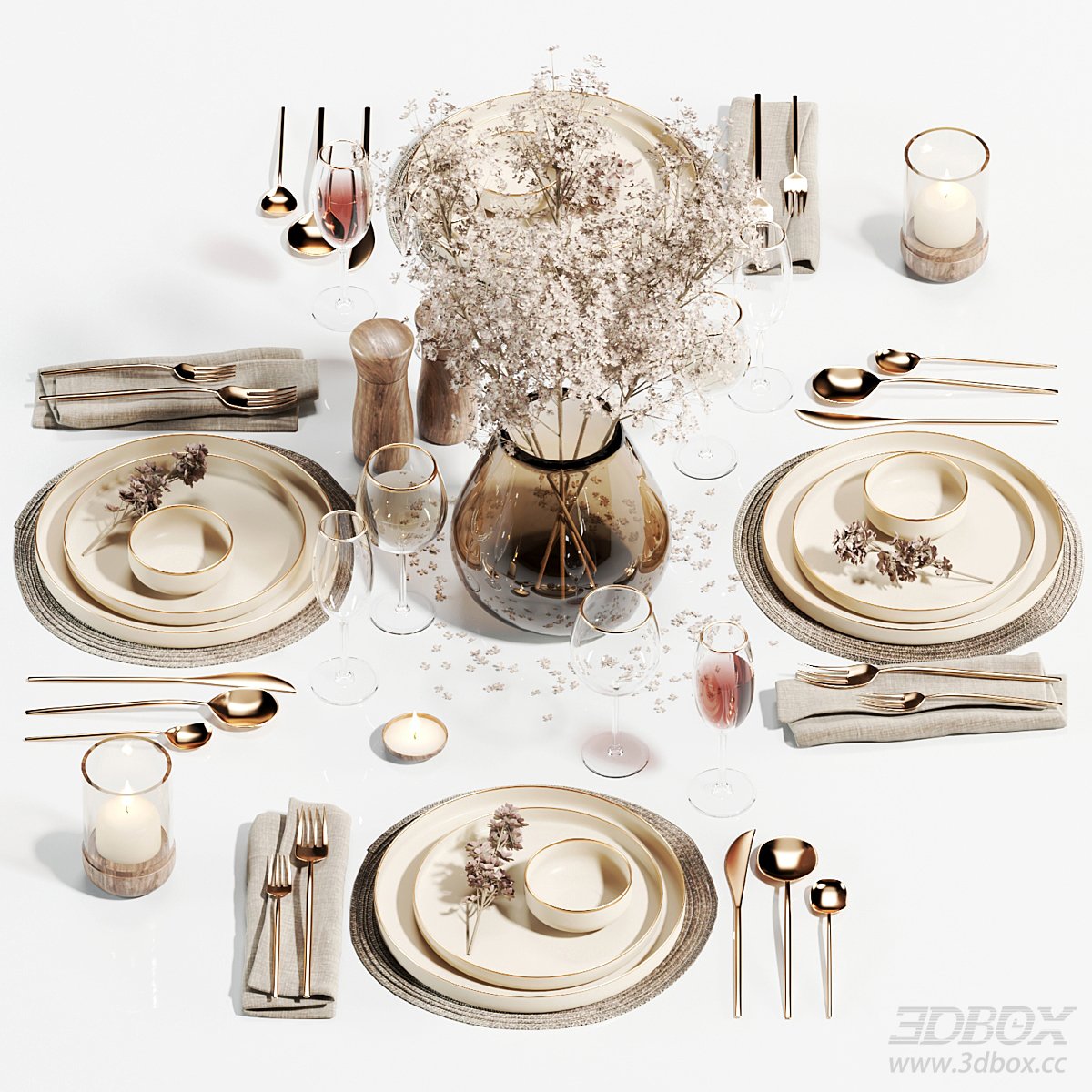 Elegant Tableware and Decoration Set