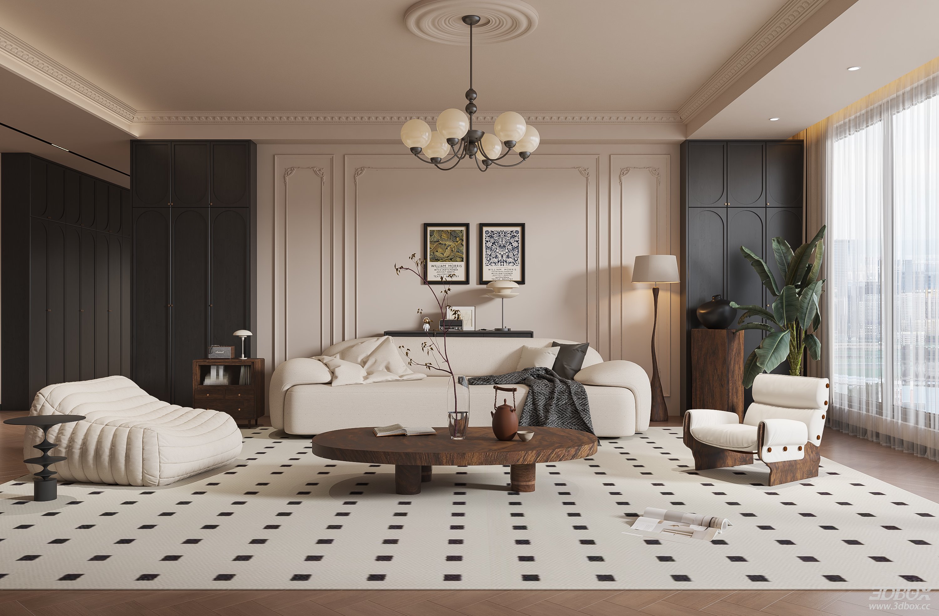Modern Living Room 3D Model