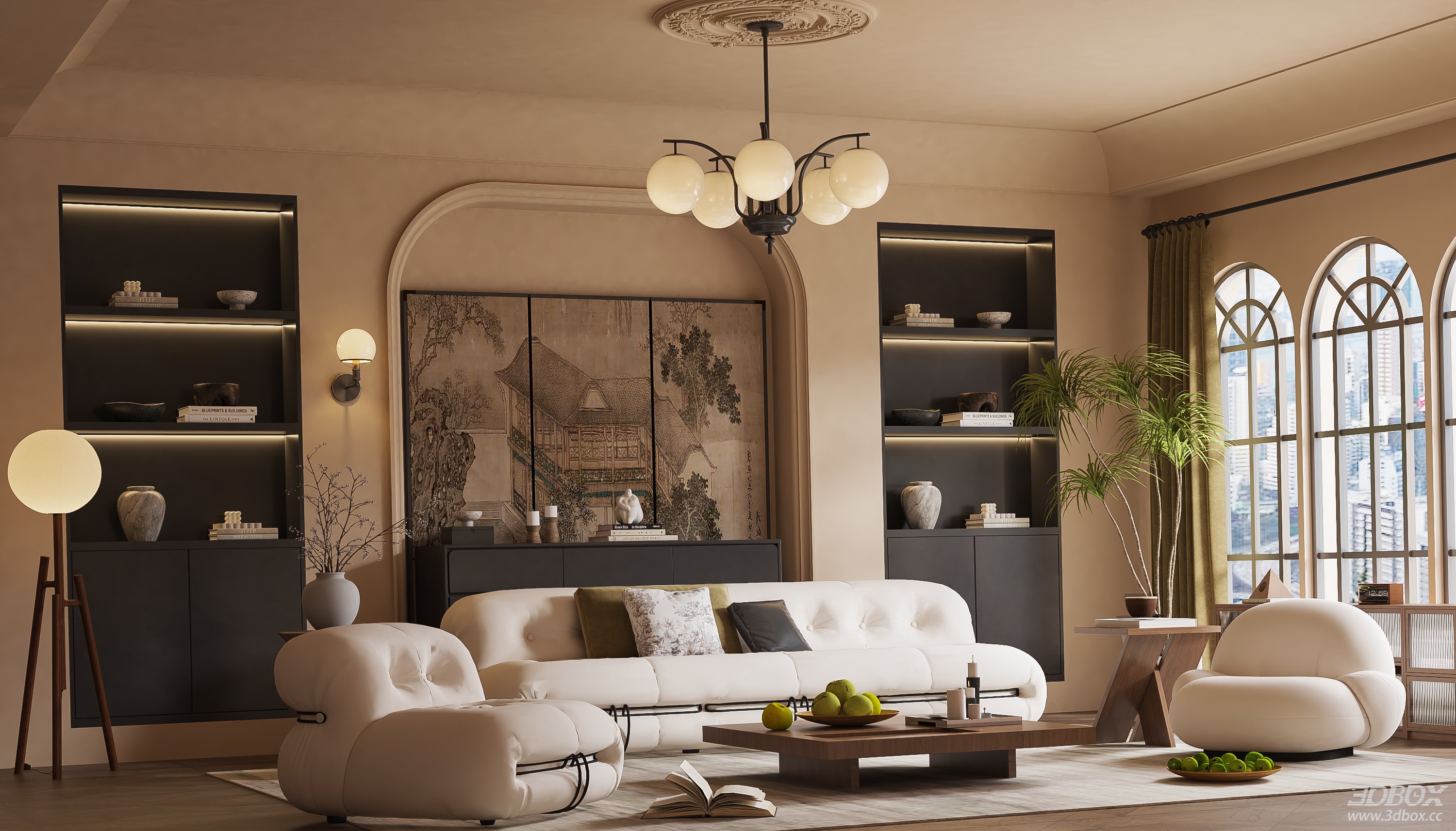 Modern Living Room 3D Model