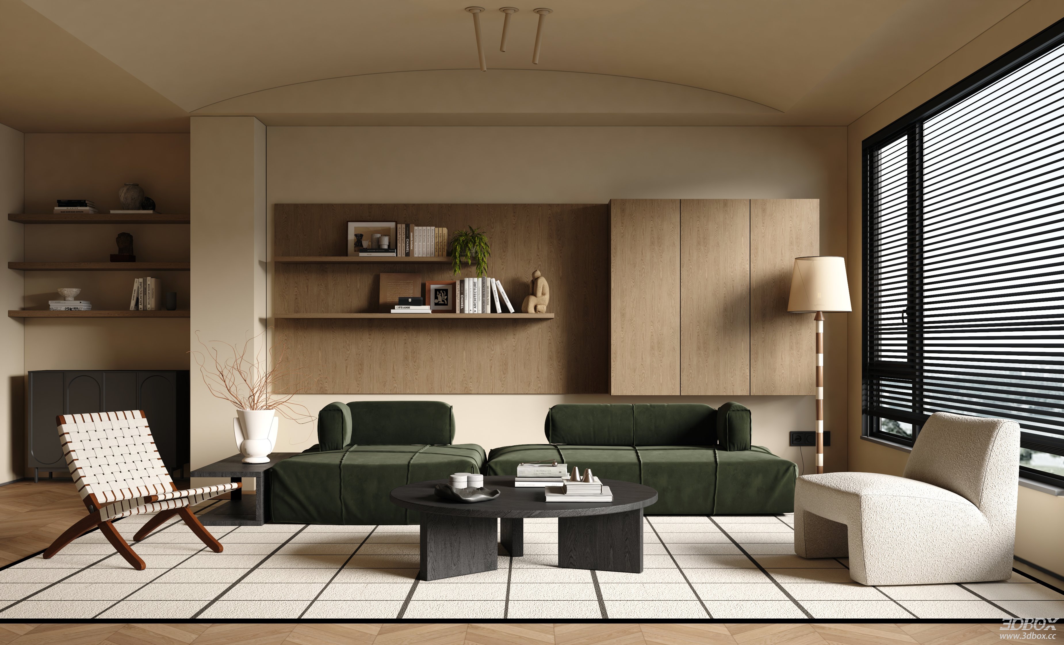 Modern Living Room 3D Model