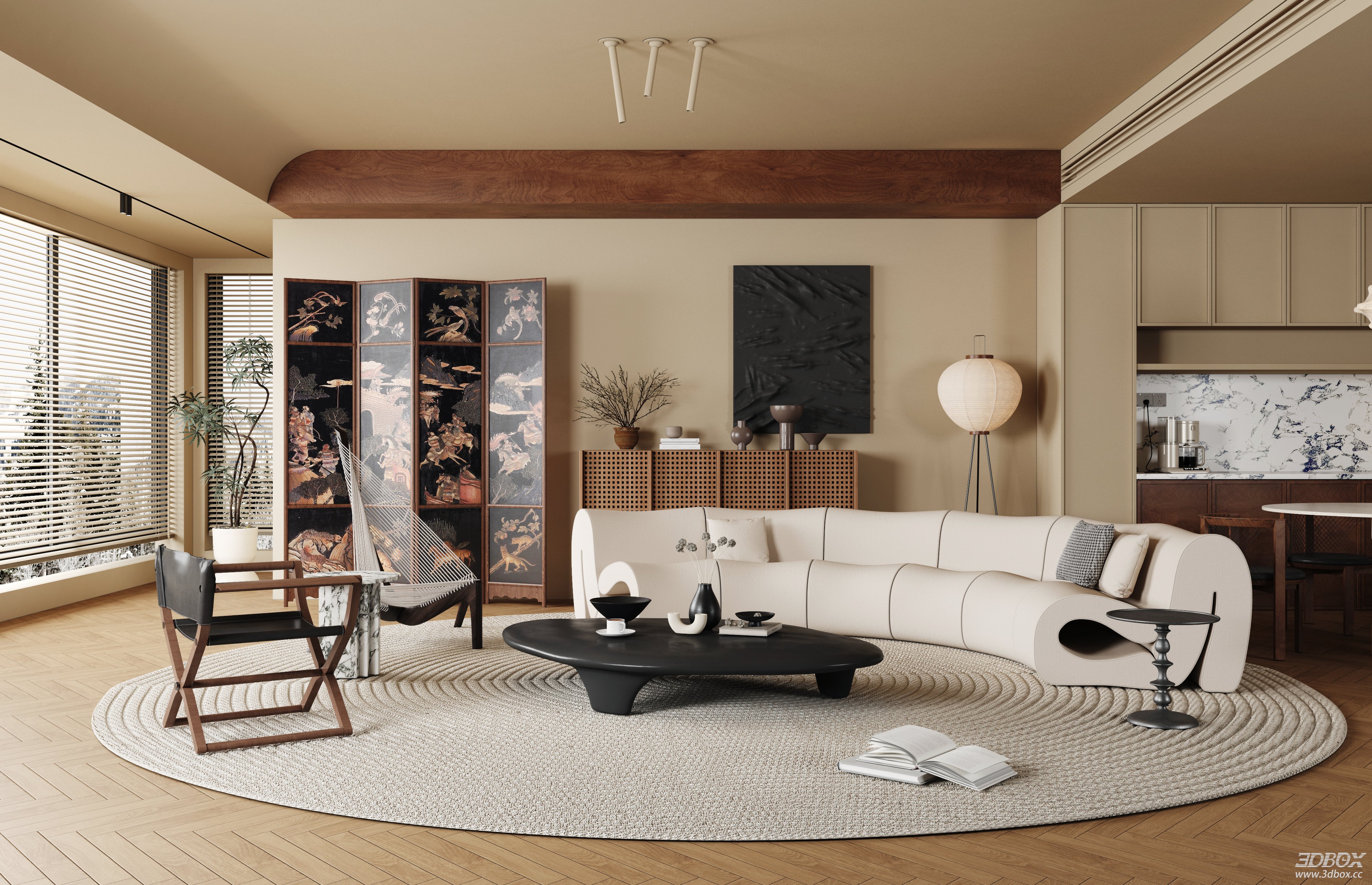 Modern Living Room 3D Model