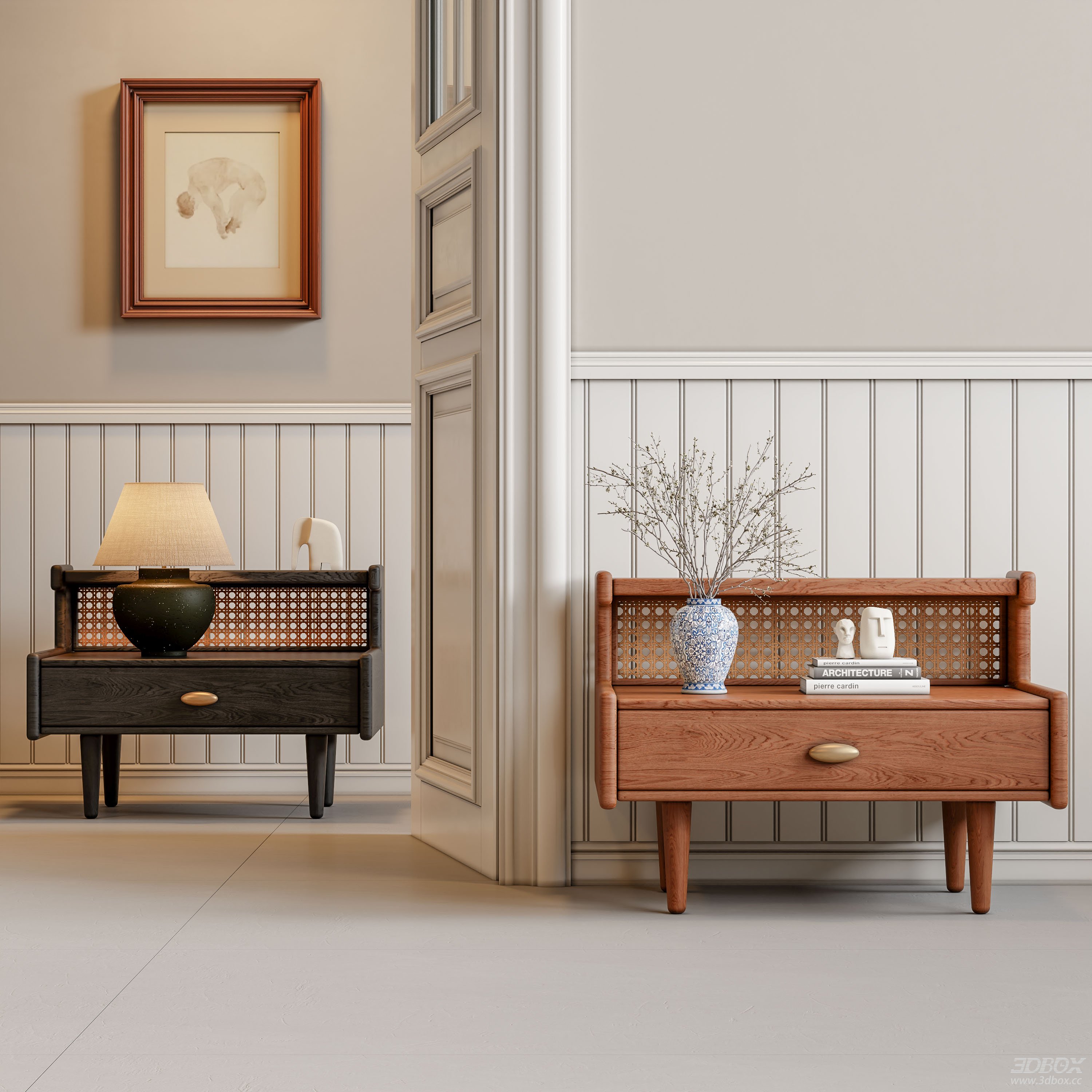Modern Side Cabinets with Decor