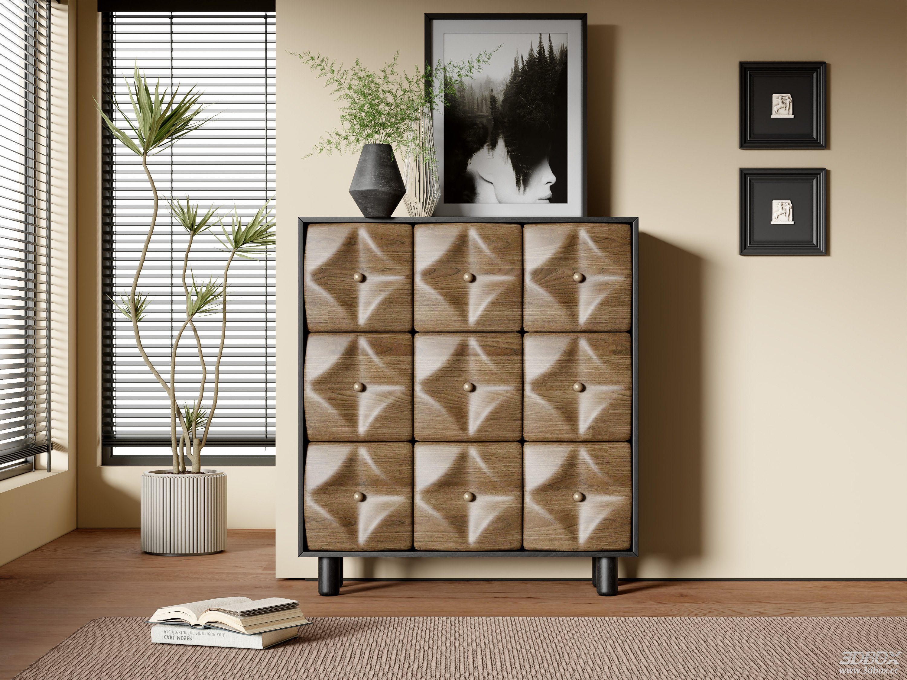 Modern Sideboard Chest of Drawer 3D Model