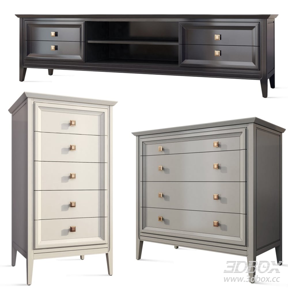 Sideboard and Chest of Drawer 3D Model