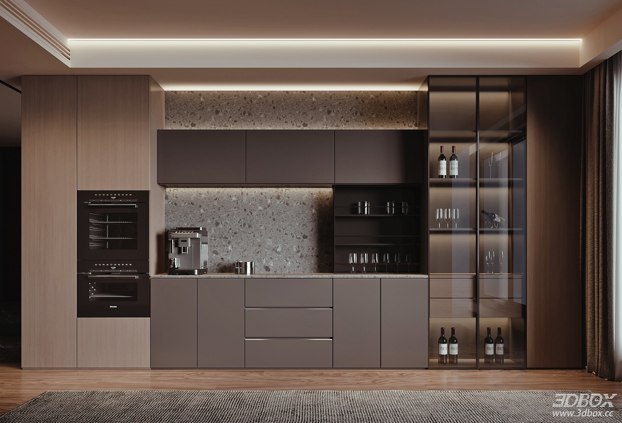 Modern Kitchen Cabinetry 3D Model