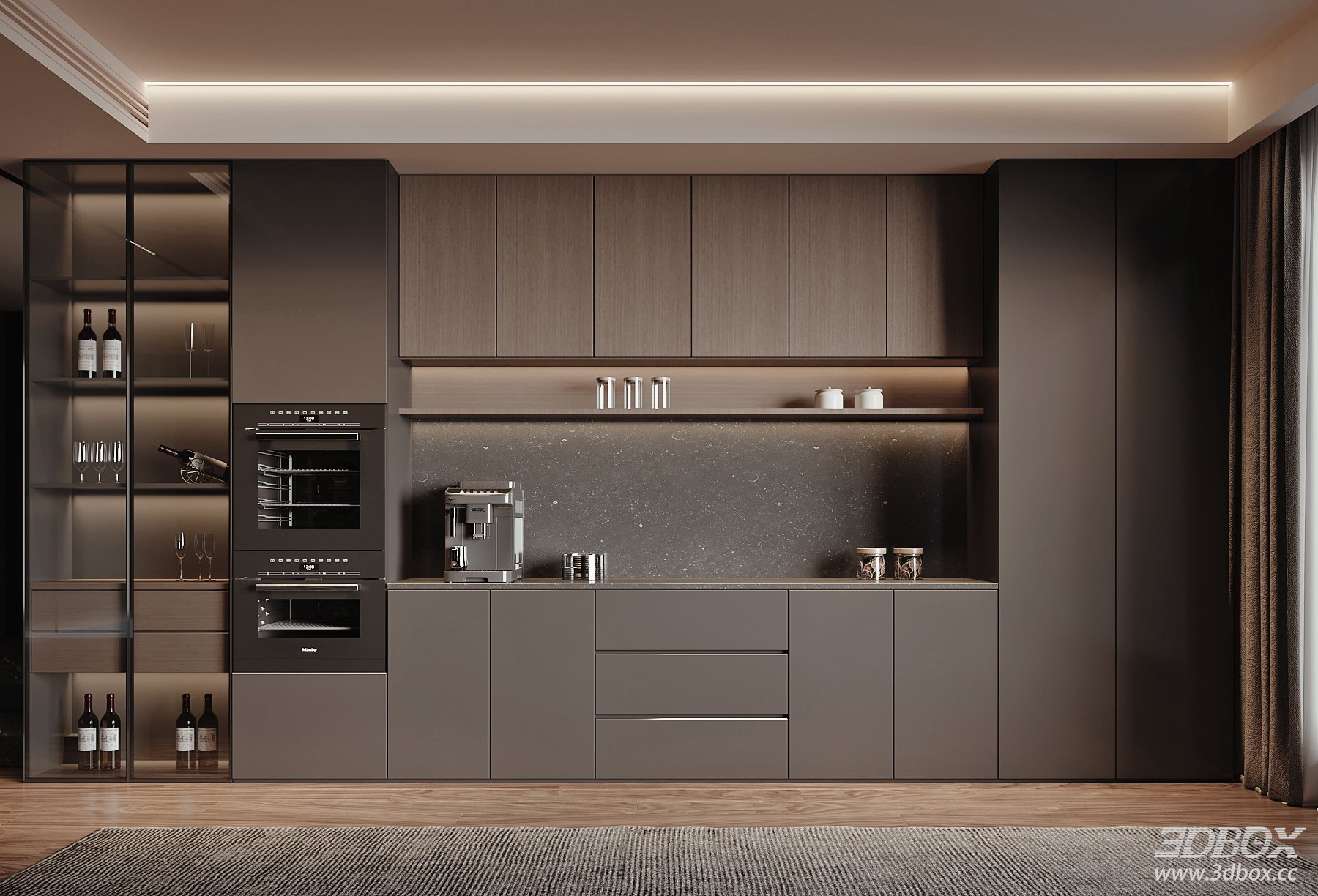 Modern Kitchen Cabinet 3D Model