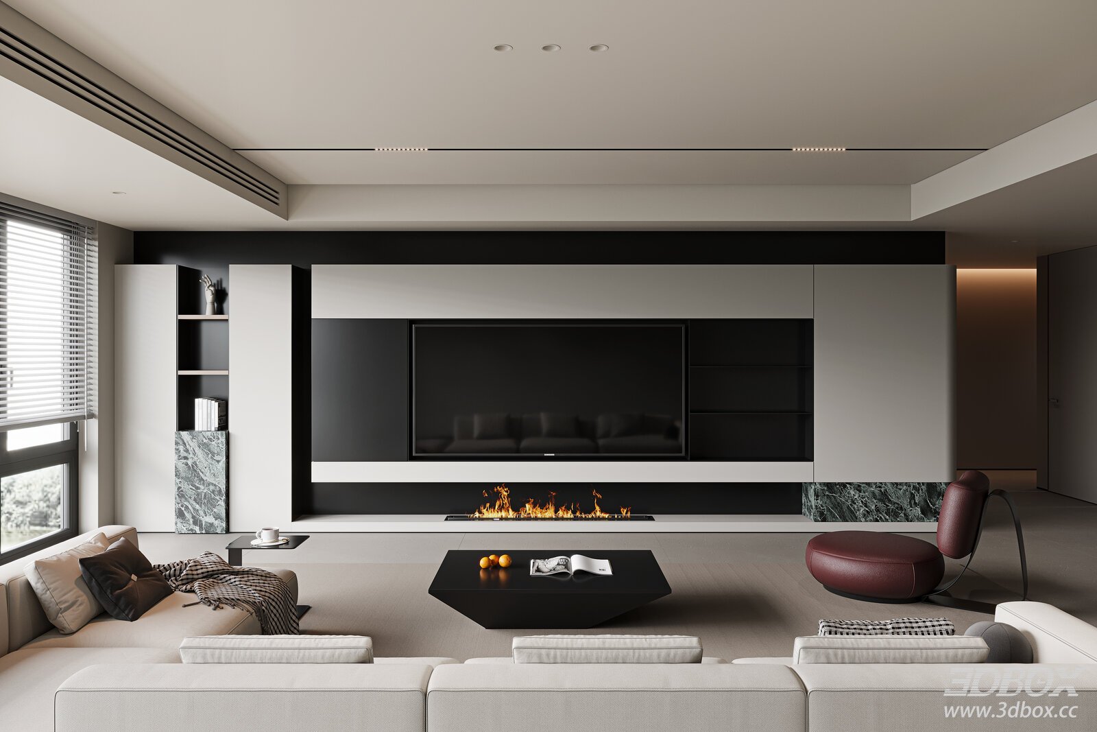 Modern Living Room 3D Model