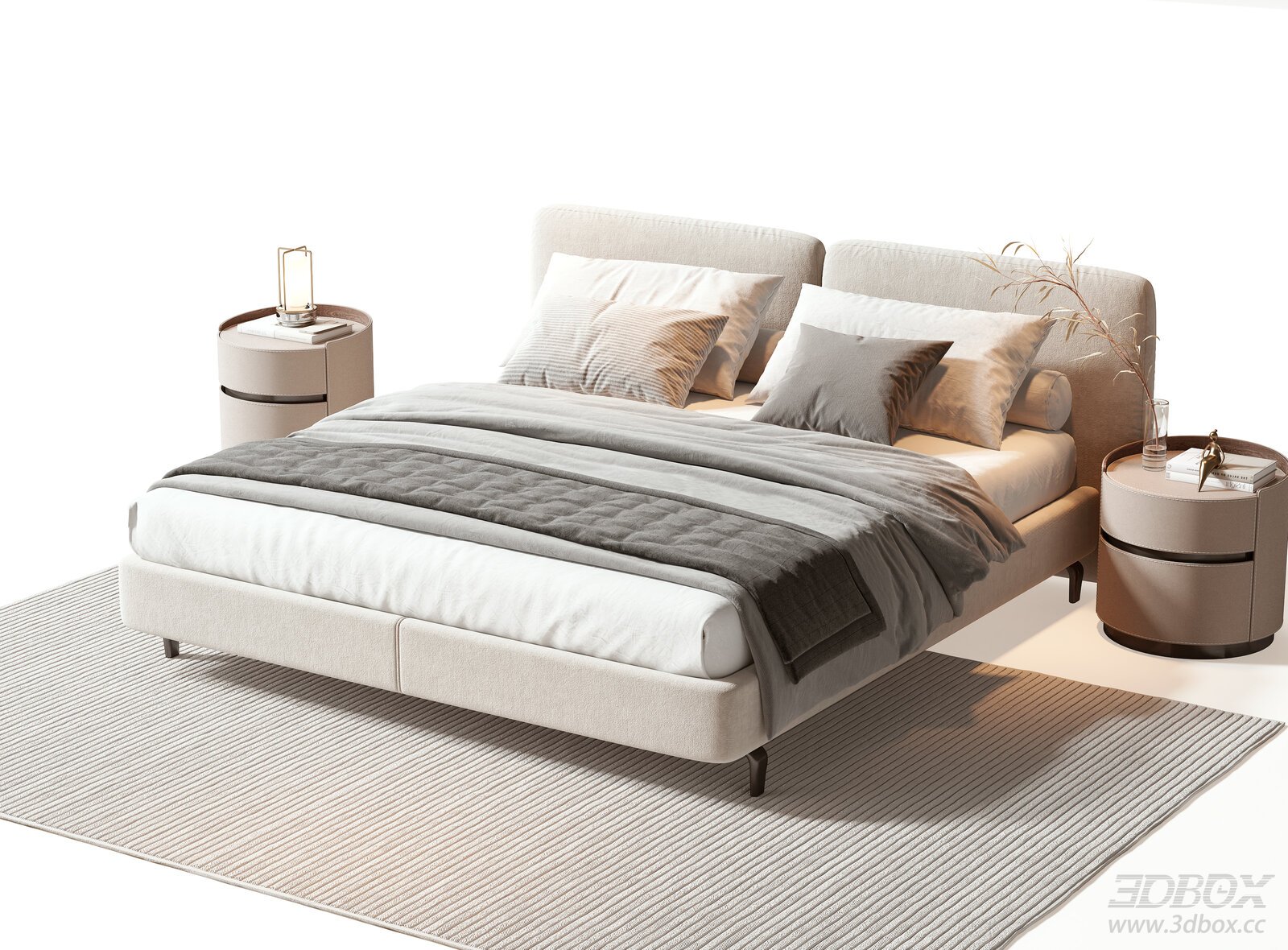 Minotti Double Bed 3D Model