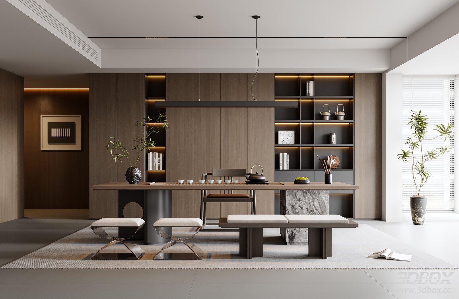 Modern Italian Tea Room 3D Model