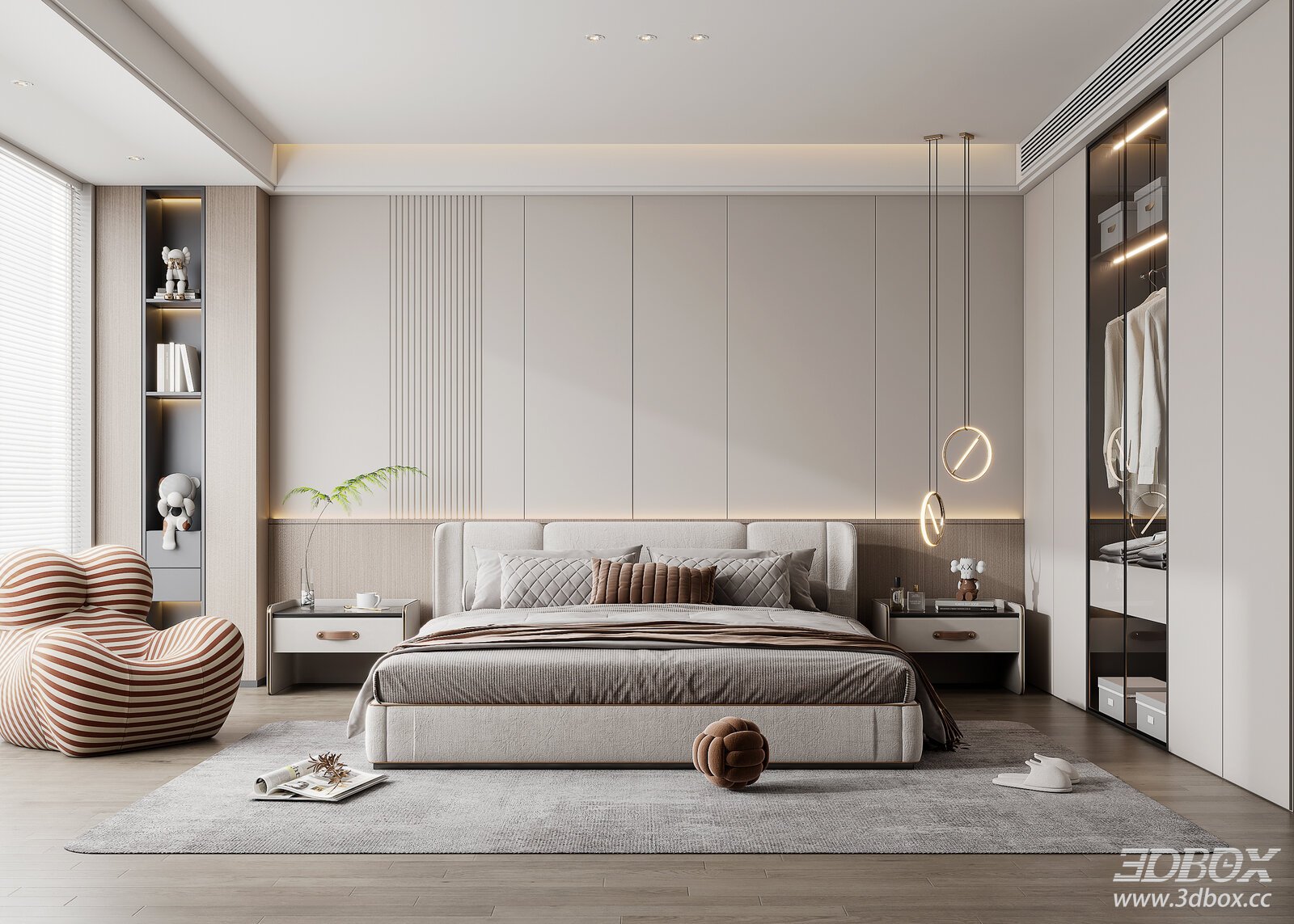 Modern Home Bedroom 3D Model