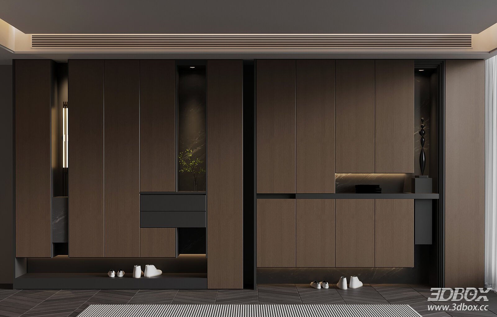 Italian Minimalist Shoe Cabinet Entryway Shoe Cabinet