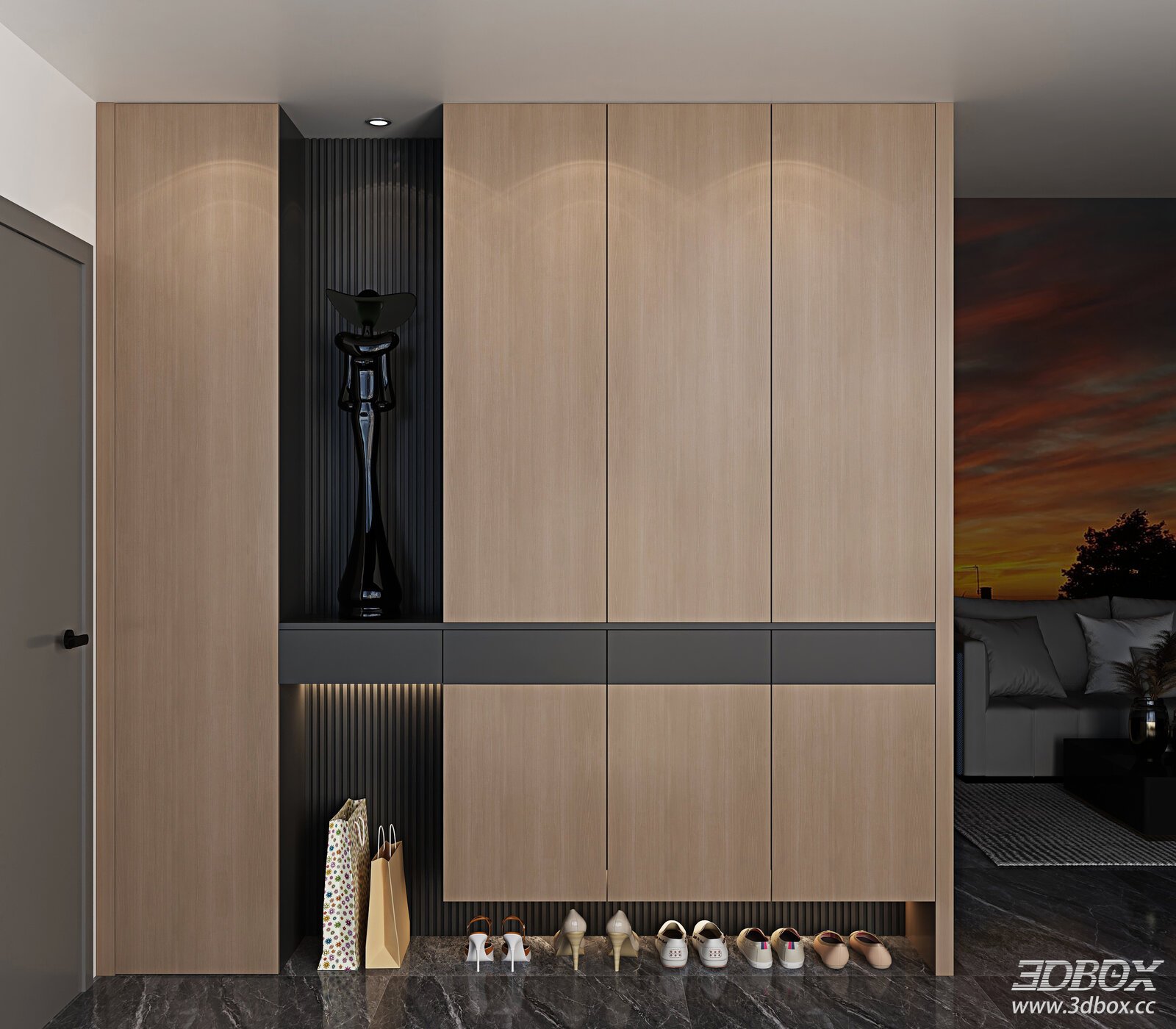 Italian Shoe Cabinet Entryway