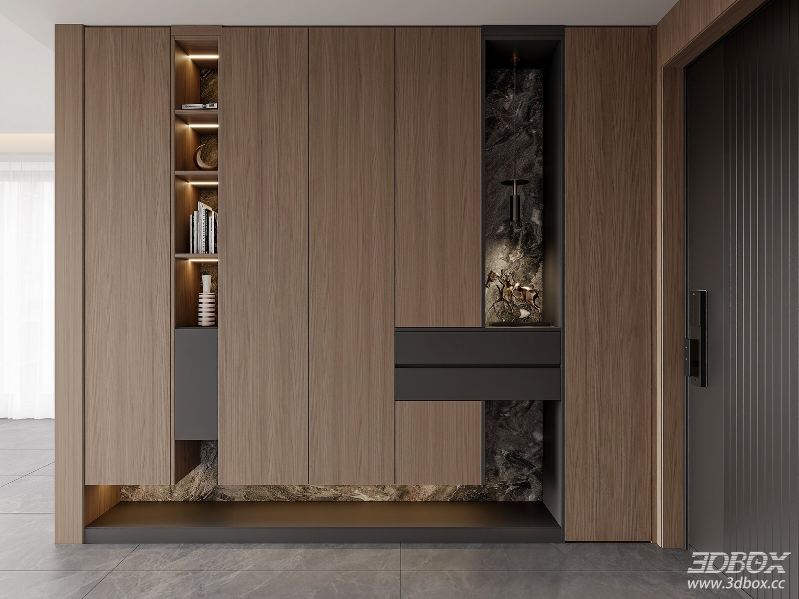 Modern Italian Entrance Entryway Shoe Cabinet Entryway Decorative Cabinet