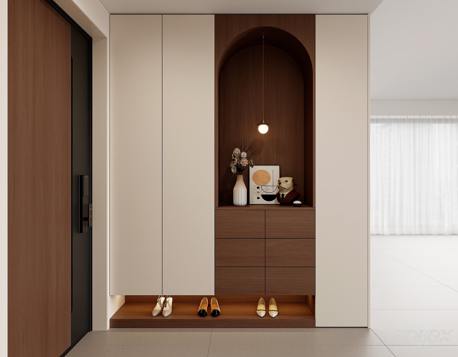 Modern Vintage Shoe Cabinet Entryway Shoe Cabinet Entryway