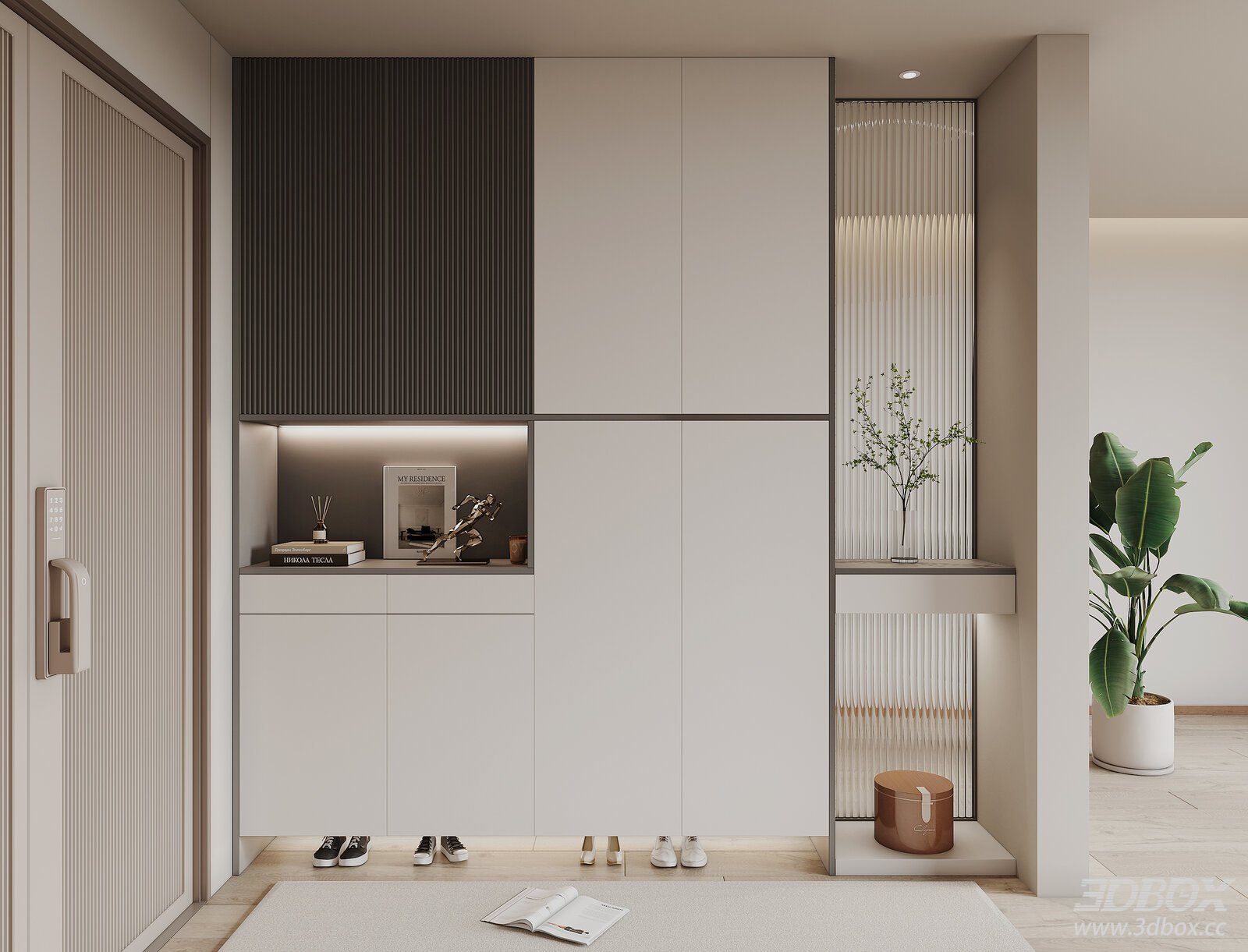 Modern Entryway Shoe Cabinet