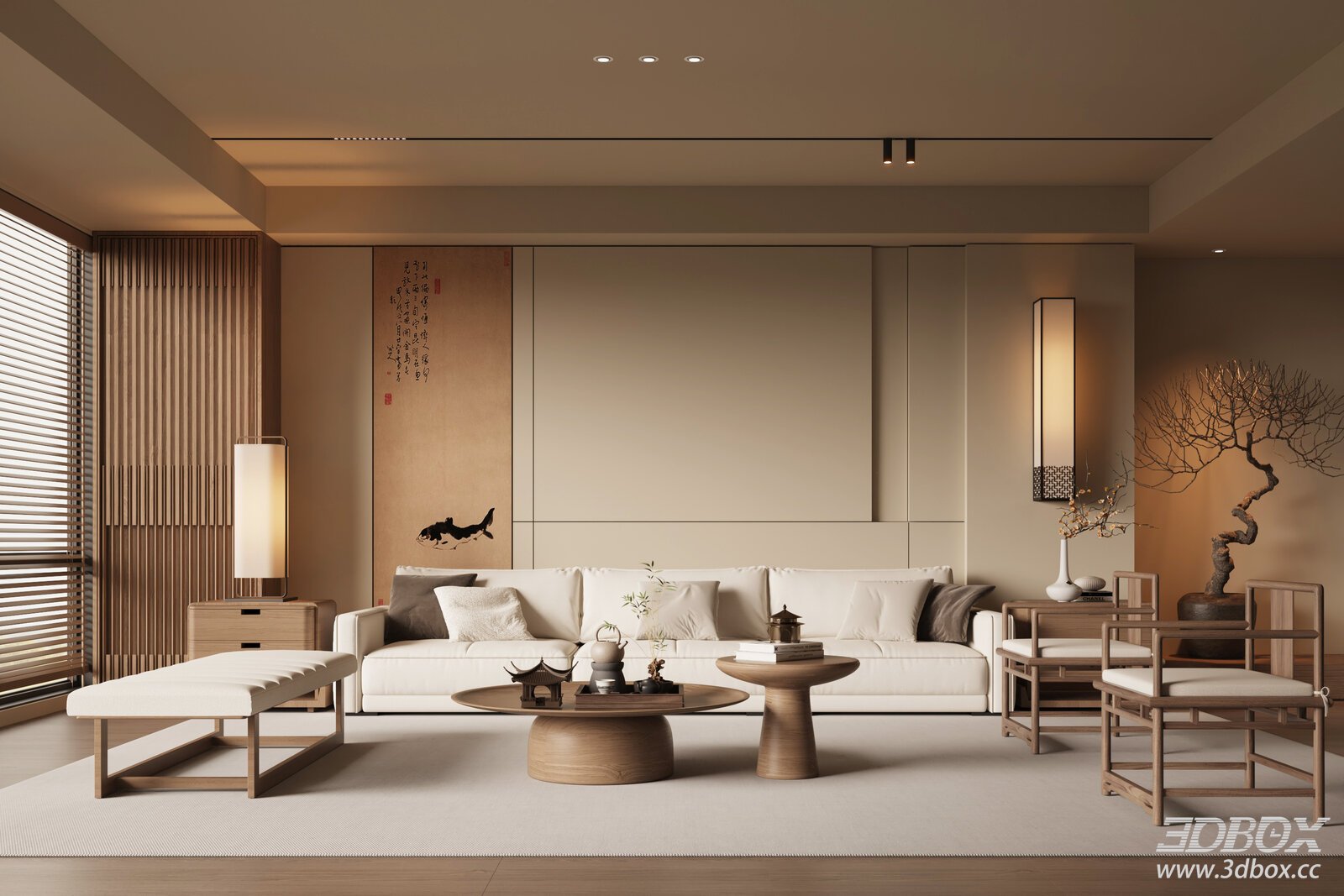 New Chinese Song Style Living Room
